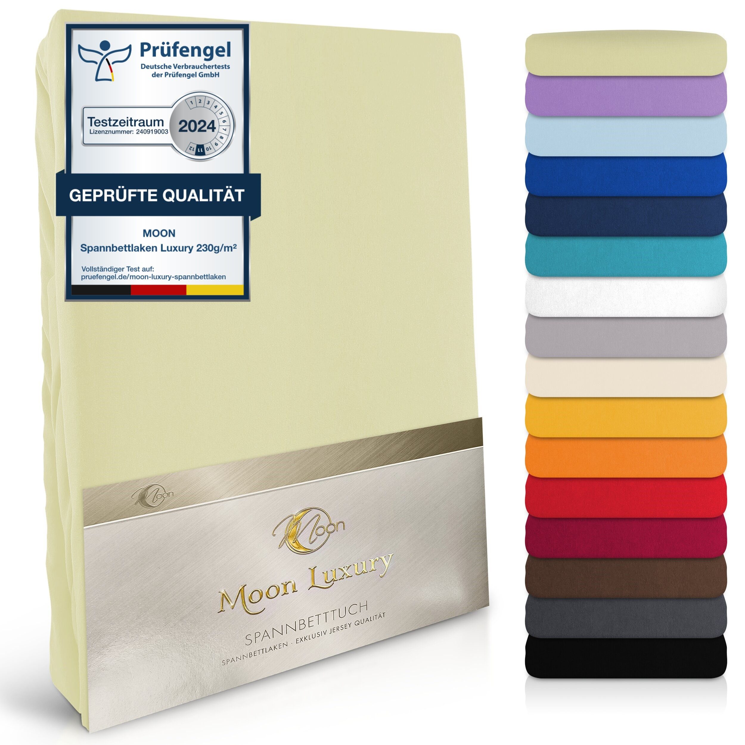 MOON Heimtextilien Spannbettlaken MOON-Luxury Spannbettlaken Jersey günstig online kaufen