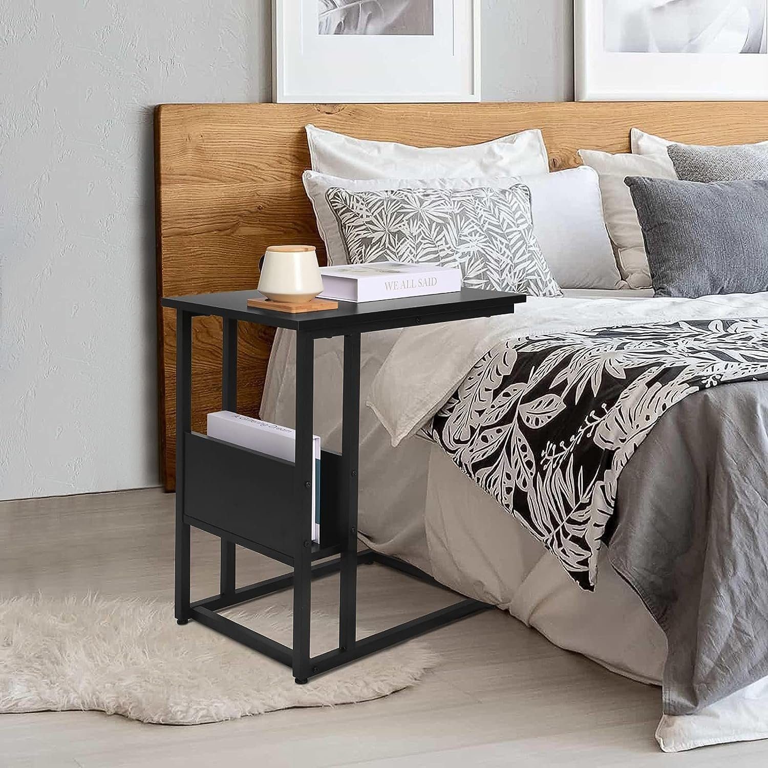 Woltu Beistelltisch (1-St), Kaffeetisch Couchtisch Sofatisch aus Metall MDF günstig online kaufen