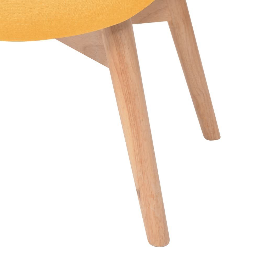 furnicato Gelb Fußhocker mit Sessel Stoff