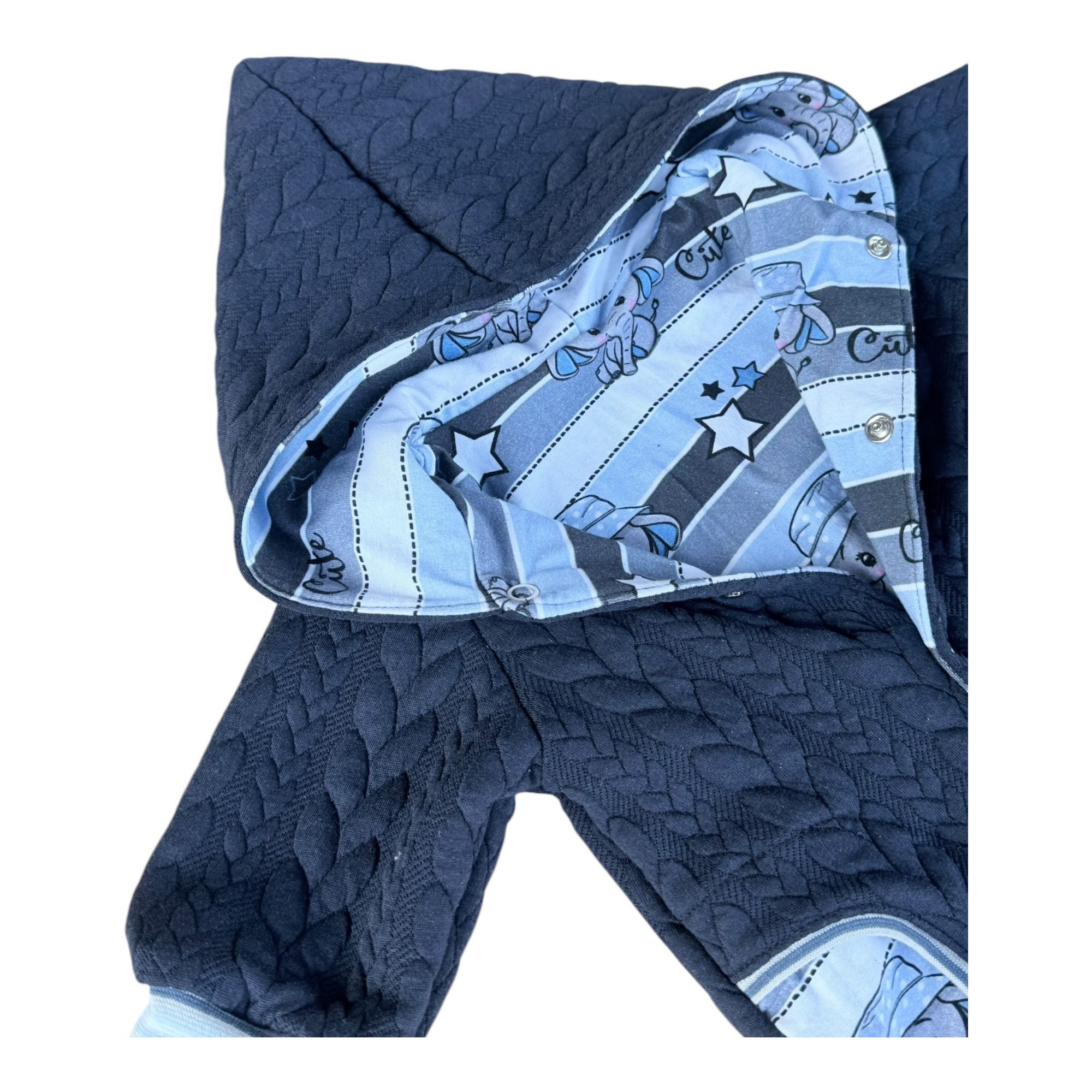 Land-Juwelen Overall Overall Zopfstrick Elefant blau