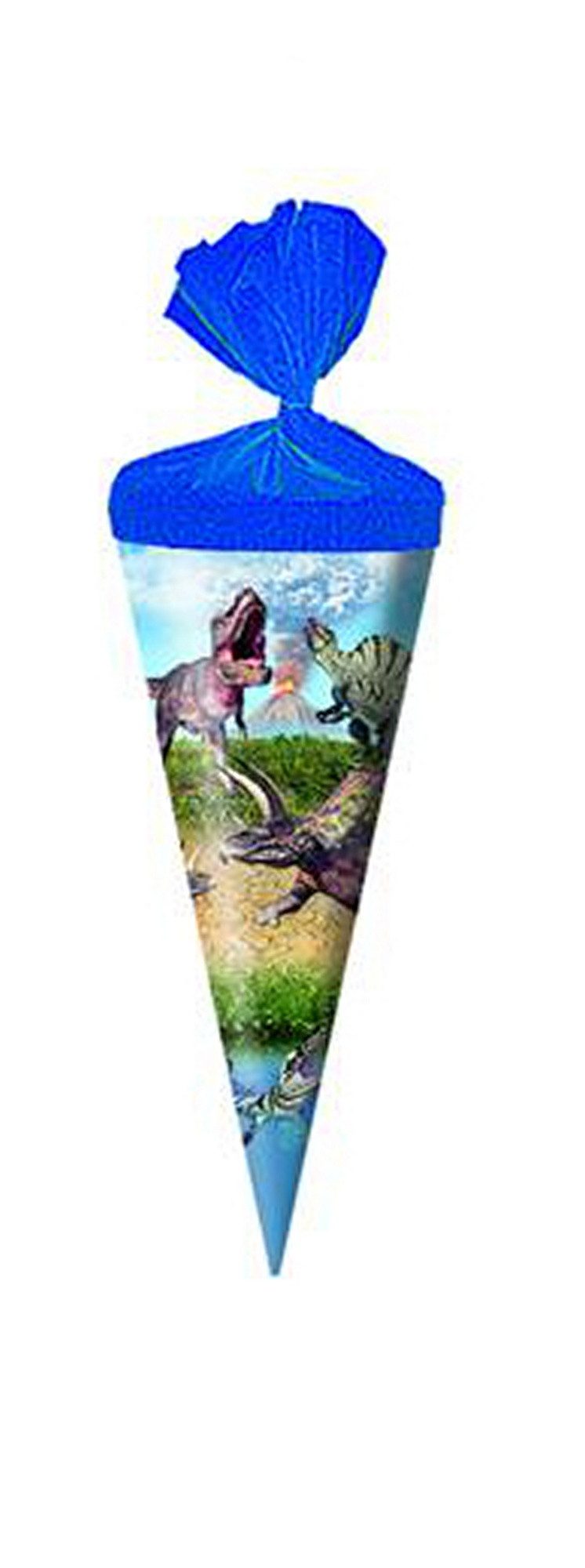 Schultüte Schultüte / Zuckertüte / Länge: 25cm / rund / "Dinosaurier"
