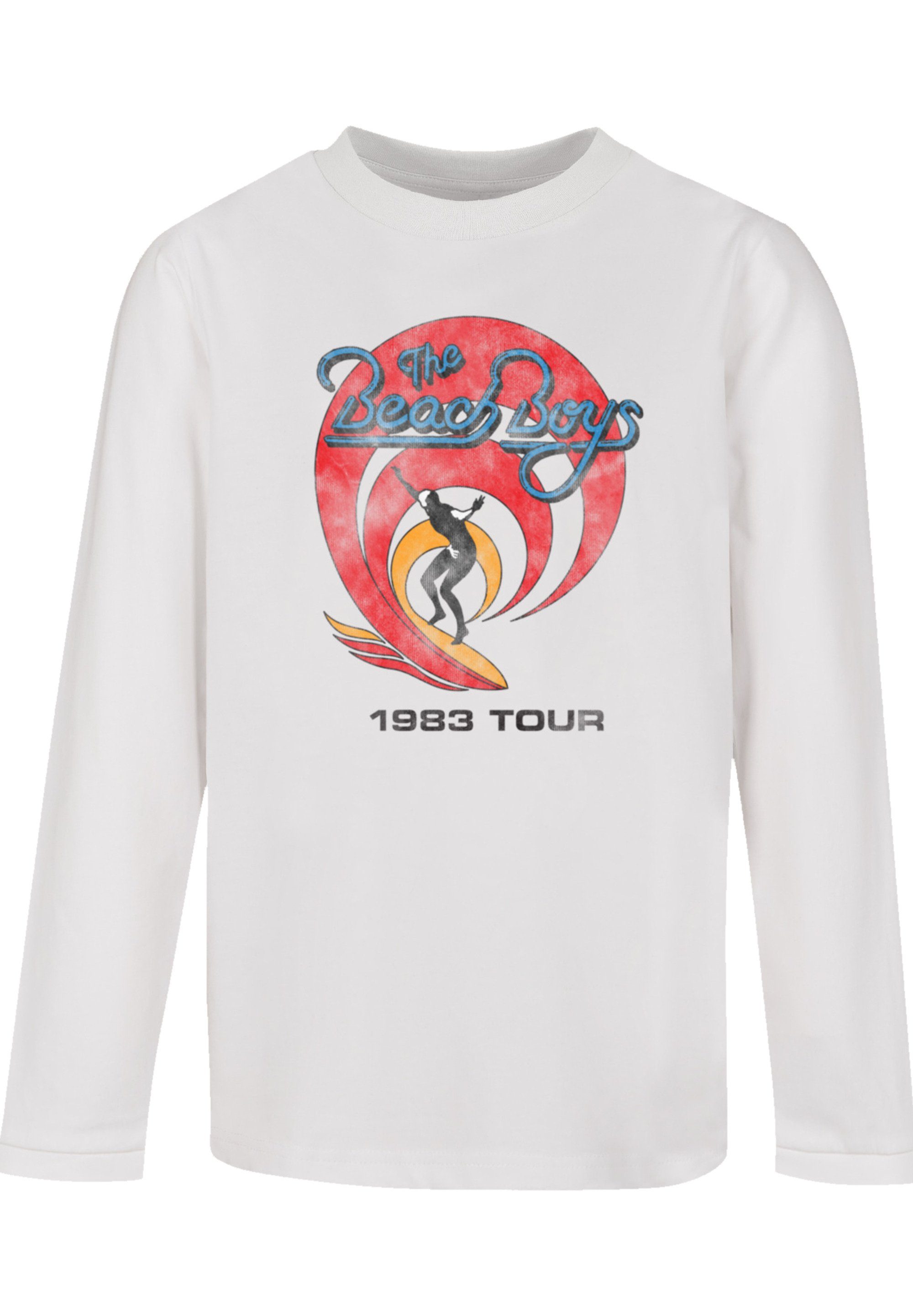 F4NT4STIC T-Shirt The Beach Boys- Surfer '83 Vintage Print weiß