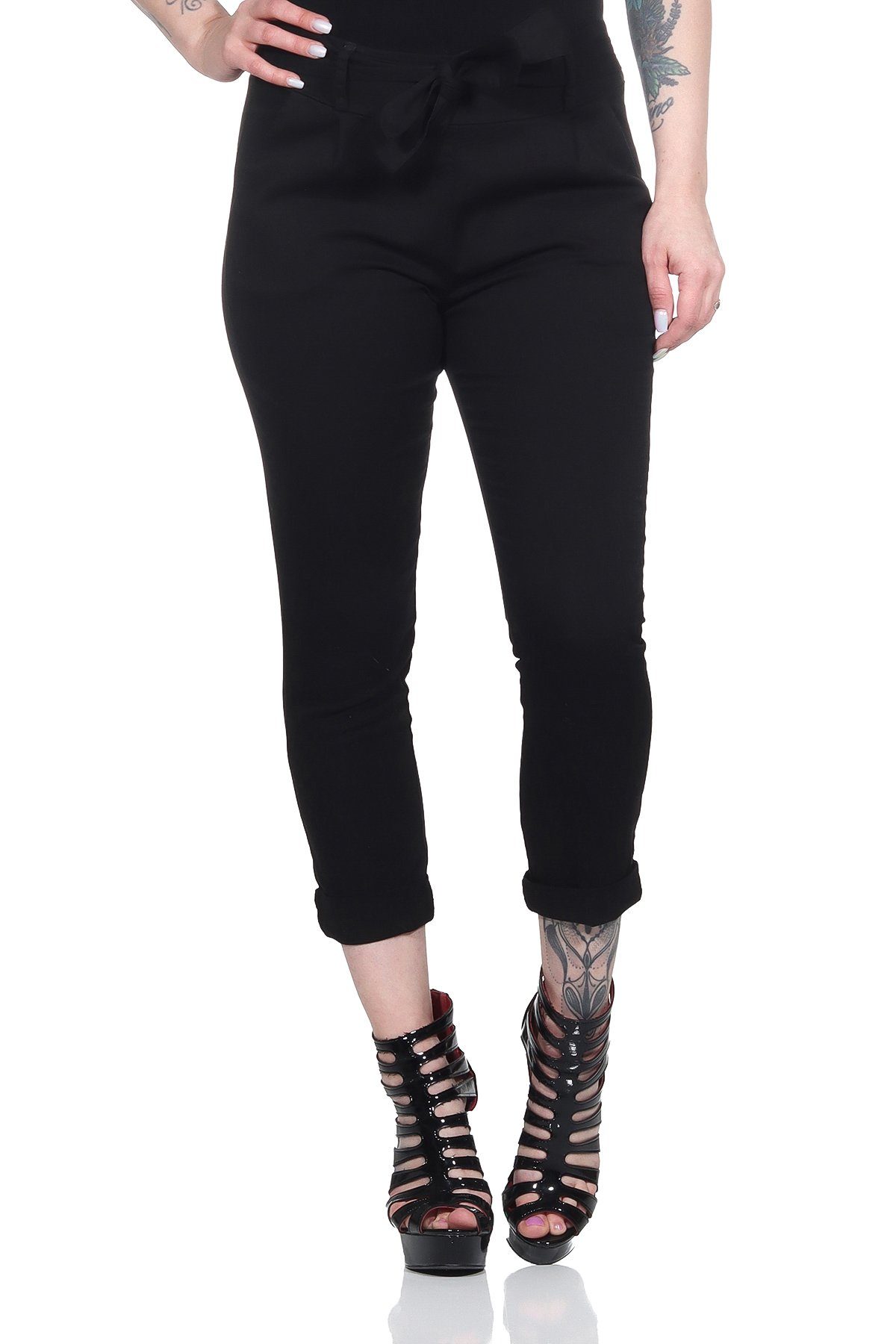 Mississhop Chinohose Damen Hose Baumwolle Hose günstig online kaufen