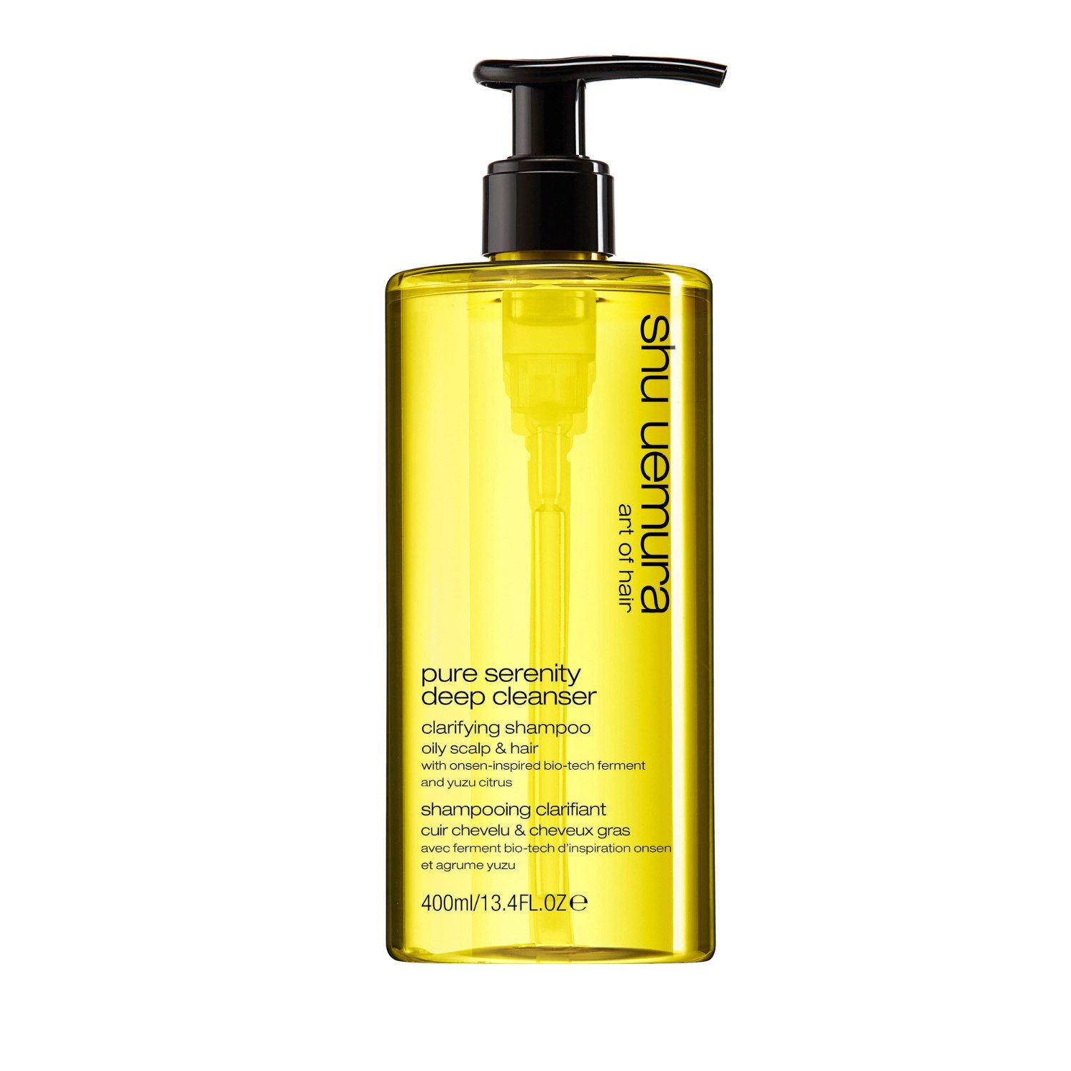 Shu Uemura Haarshampoo Shu Uemura Deep Cleanser Pure Serenity Shampoo 400 ml empfindliche Kop, 1-tlg., Reduziert Haarbruch sichtbar bereits nach wenigen Anwendungen