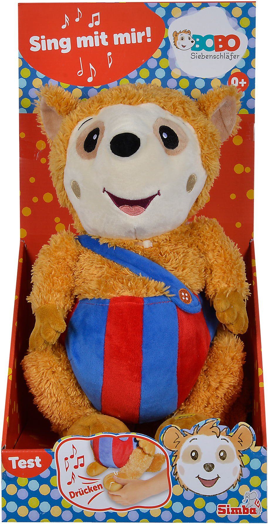 SIMBA Plüschfigur Plüsch Stofftier Bobo Siebenschläfer sing mit mir 35cm 109241017