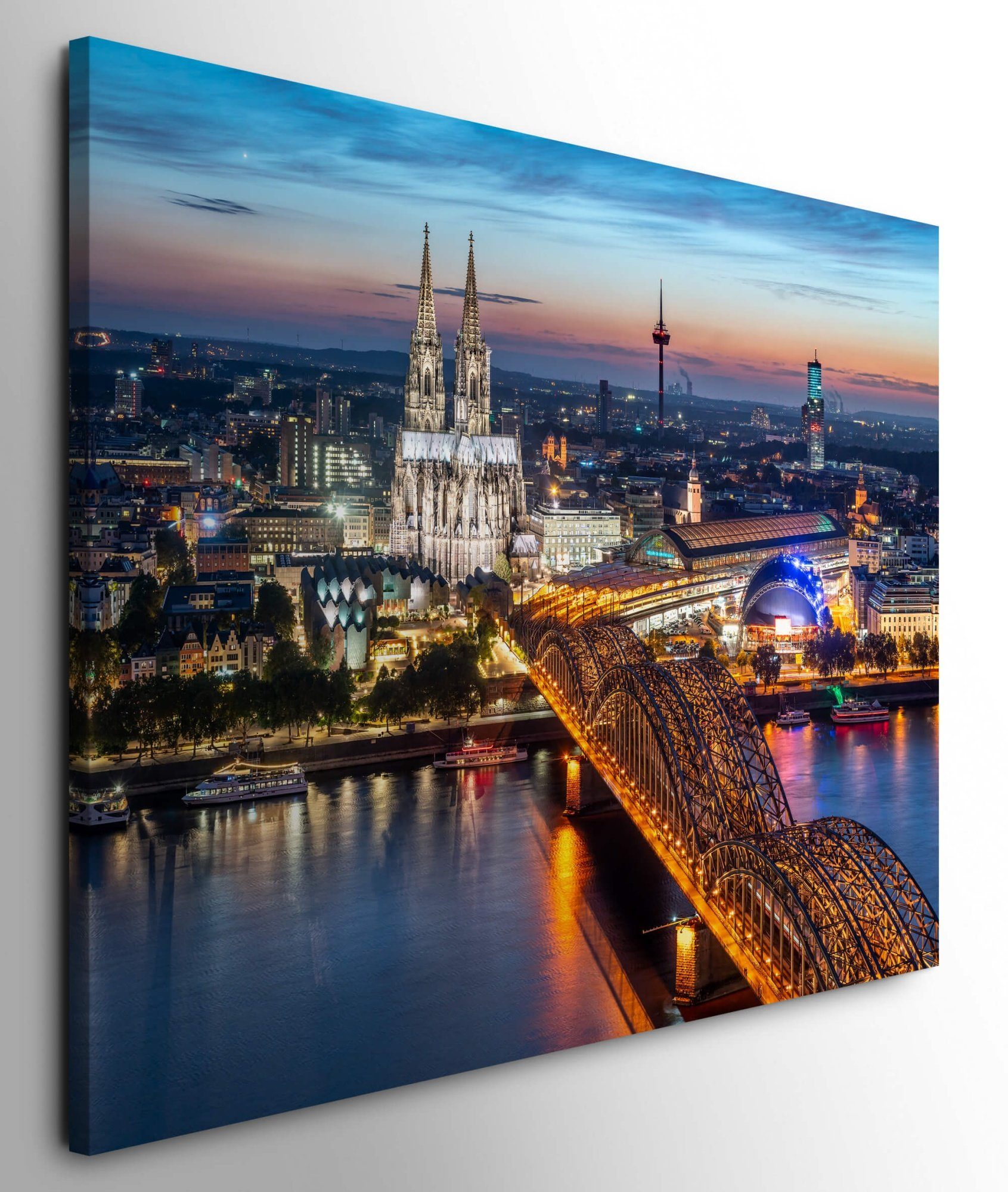 möbel-direkt.de Leinwandbild Bilder XXL Kölner Brücke günstig online kaufen