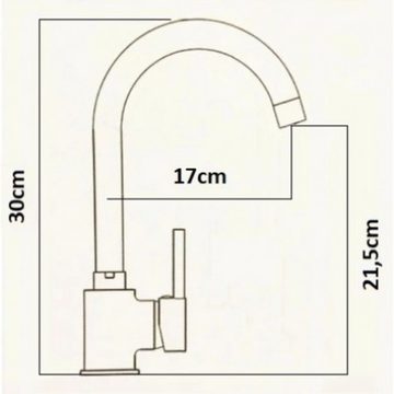 Faizee Möbel Granitspüle Granitspüle Küchenspüle mit Siphon und Armatur Spülbecken 75x45, Eckig