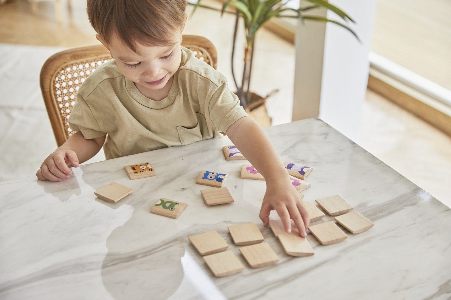 Plantoys Lernspielzeug Tiermemo (20-St) – Bild 5 von 5