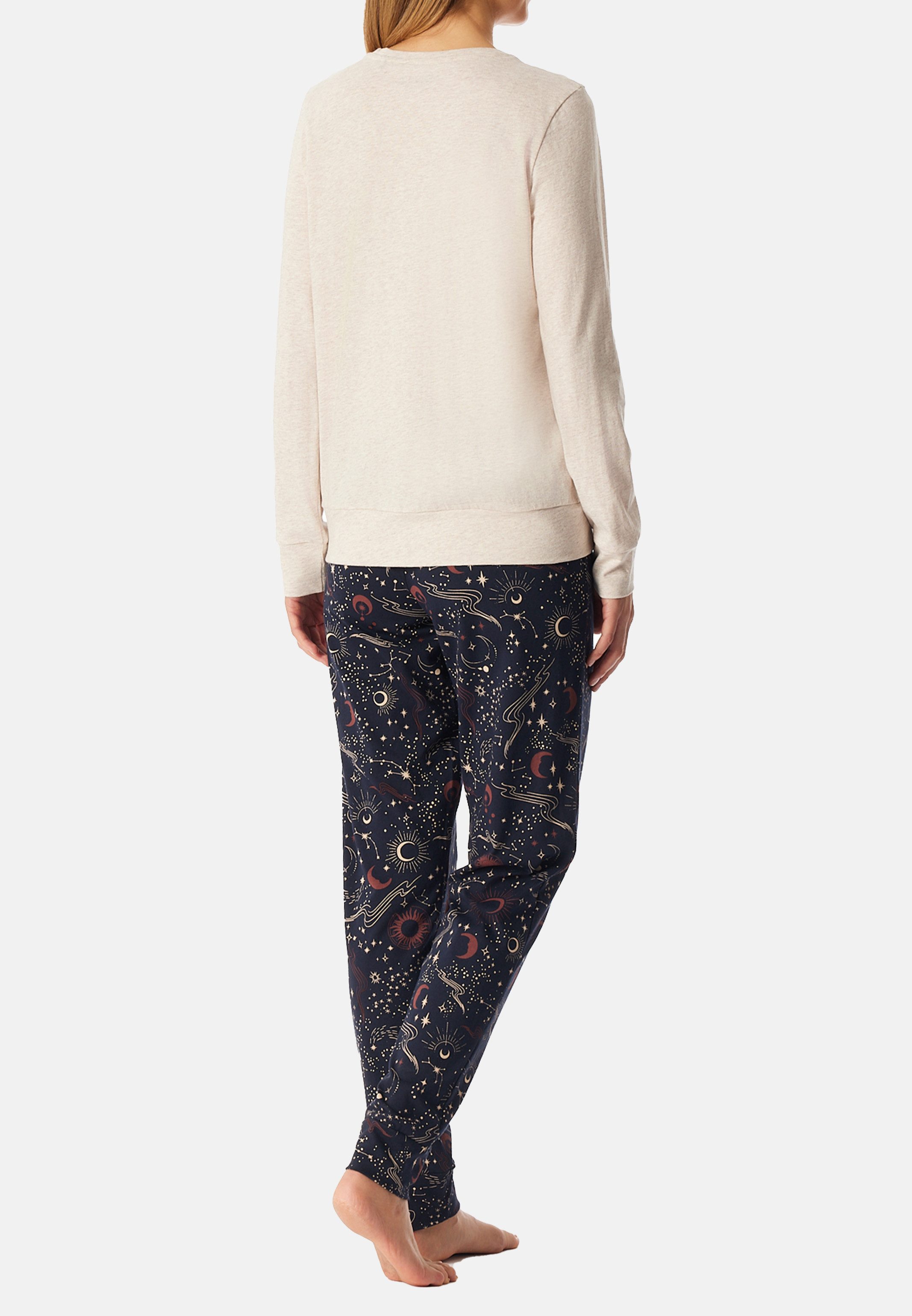 Schiesser Pyjama Cotton (Set, 2 tlg) Schlafanzug - Baumwolle - Atmungsaktiv - Mit modischem Astro-Print