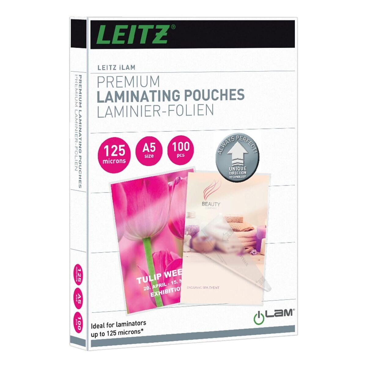 LEITZ Laminierfolie iLAM UDT, A5, 125 µm, 100 St., A5, 125 mic, glänzend