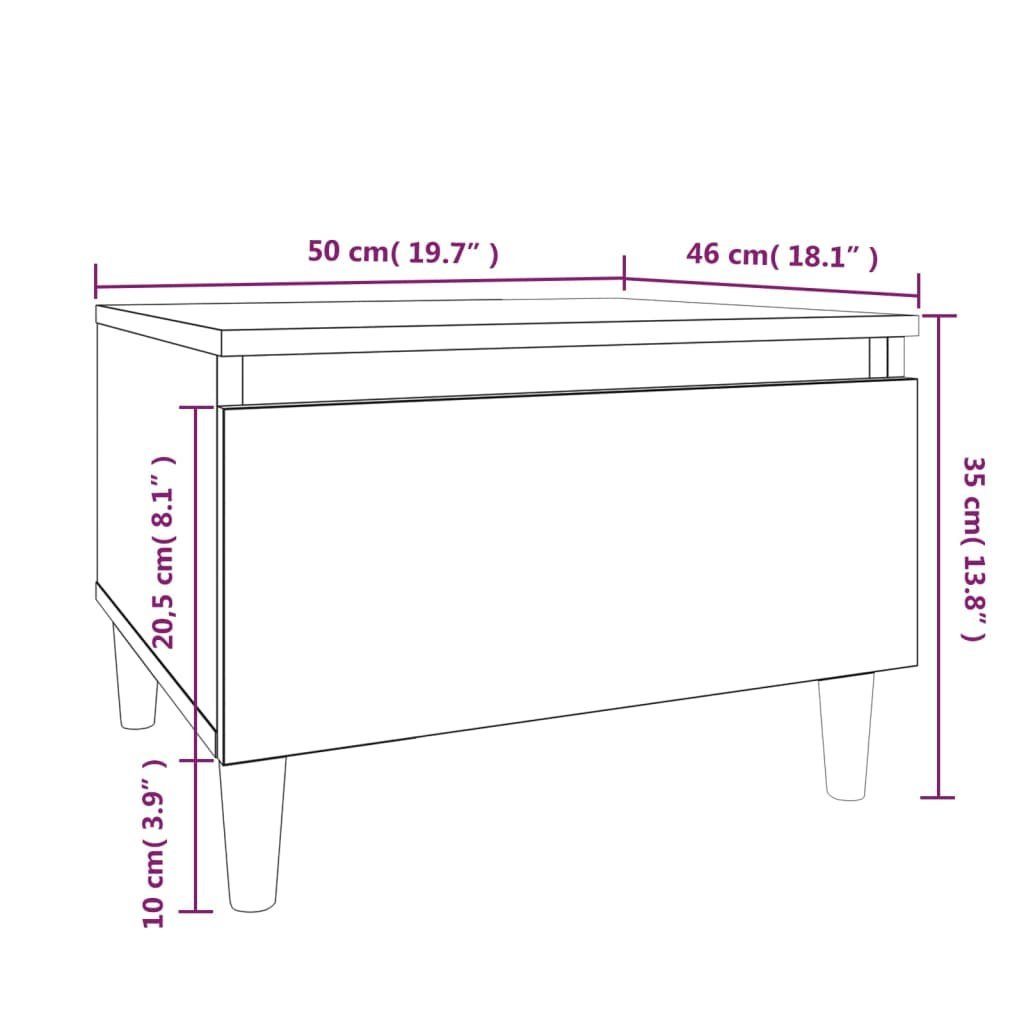 furnicato Beistelltisch Hochglanz-Weiß 50x46x35 Holzwerkstoff (1-St) cm
