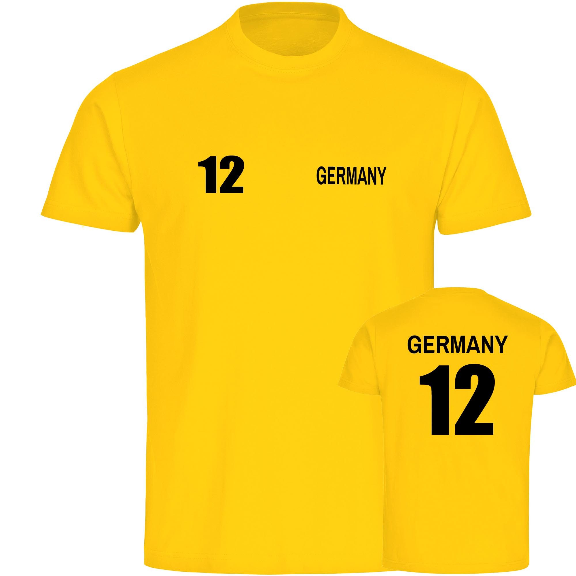 multifanshop T-Shirt Herren Germany - Trikot 12 - Männer