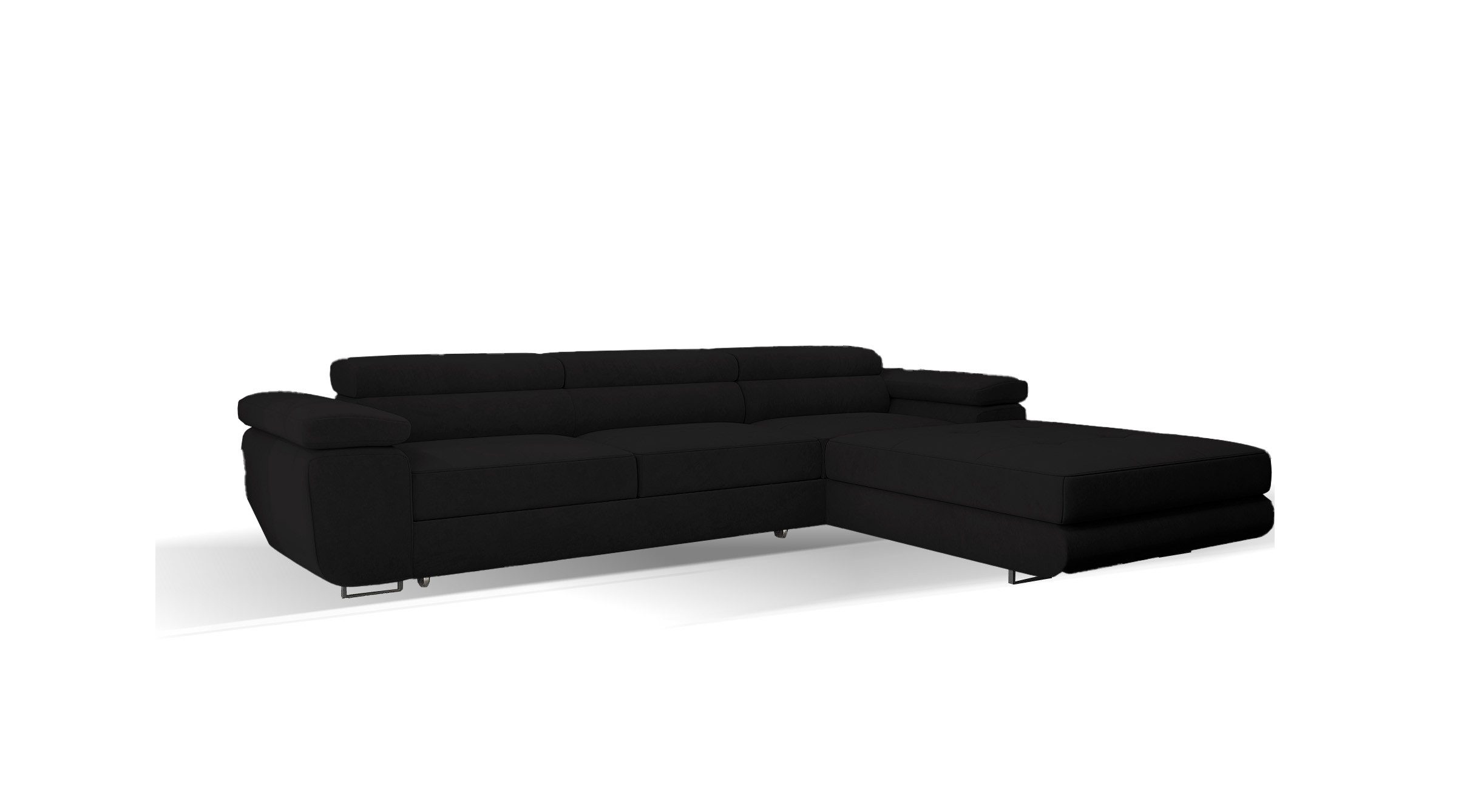 Goldstoff Ecksofa mit Schlaffunktion und Bettkasten, Designer Schlafsofa mi günstig online kaufen