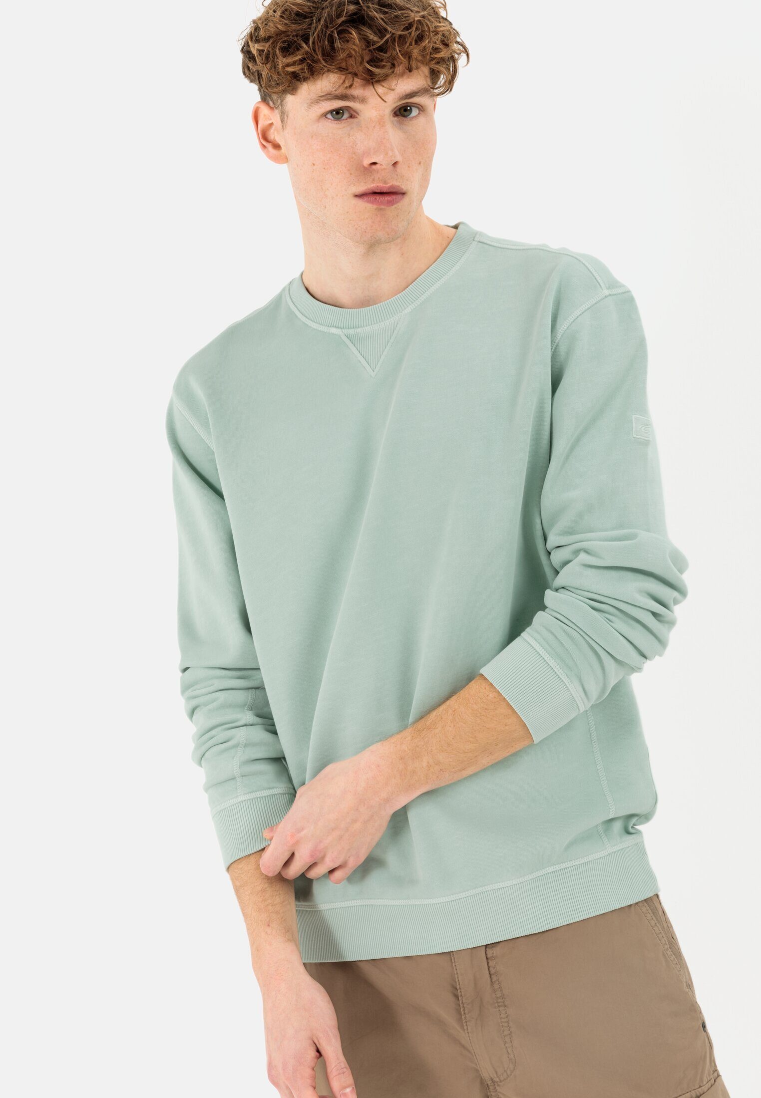Sweatshirt aus active camel Baumwolle Grün