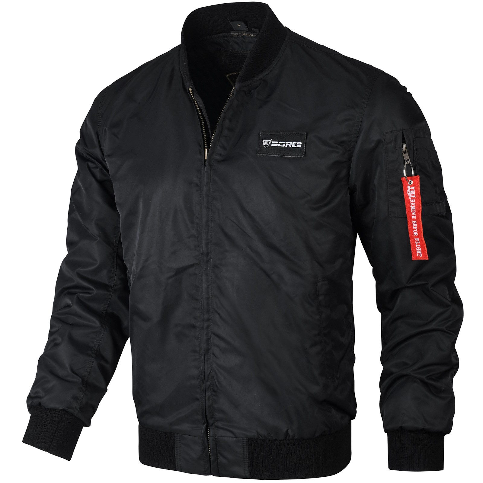 Bores Motorradjacke Bores Bomber Motorradjacke schwarz atmungsaktiv günstig online kaufen