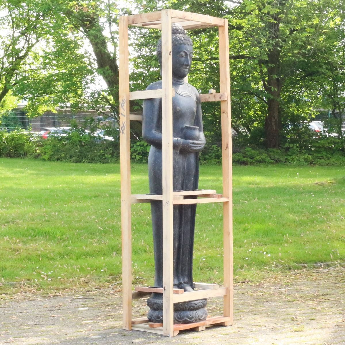 Oriental Galerie Dekofigur XXL Lebensgroße Buddha Garten Steinfigur 190 cm (1 St), Wetterfest, groß, Garten