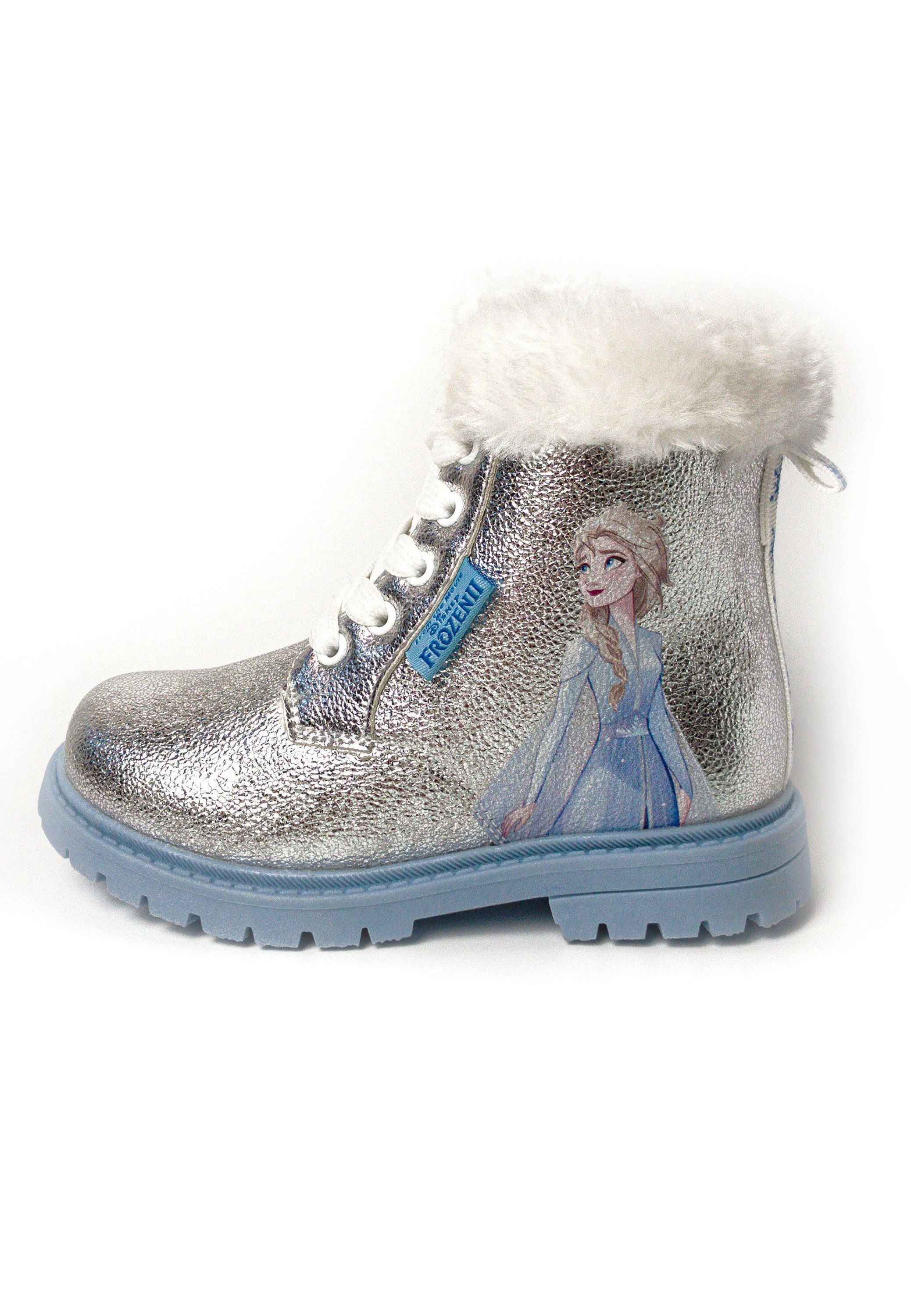 Schaft. Frozen Glitzeroptik Kunstfell - mit Elsa-Print. Mit Stiefel Kids2Go Kunstfell Kids2Go mit Winterstiefel Reißverschluss. am