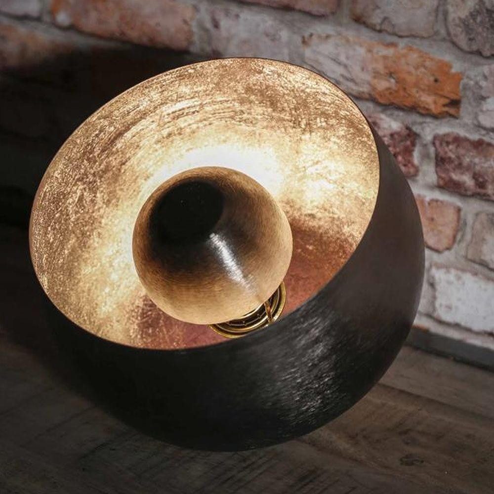 famlights Tischleuchte famlights, Tischleuchte Leonardo in Schwarz-glänzend E27 280mm