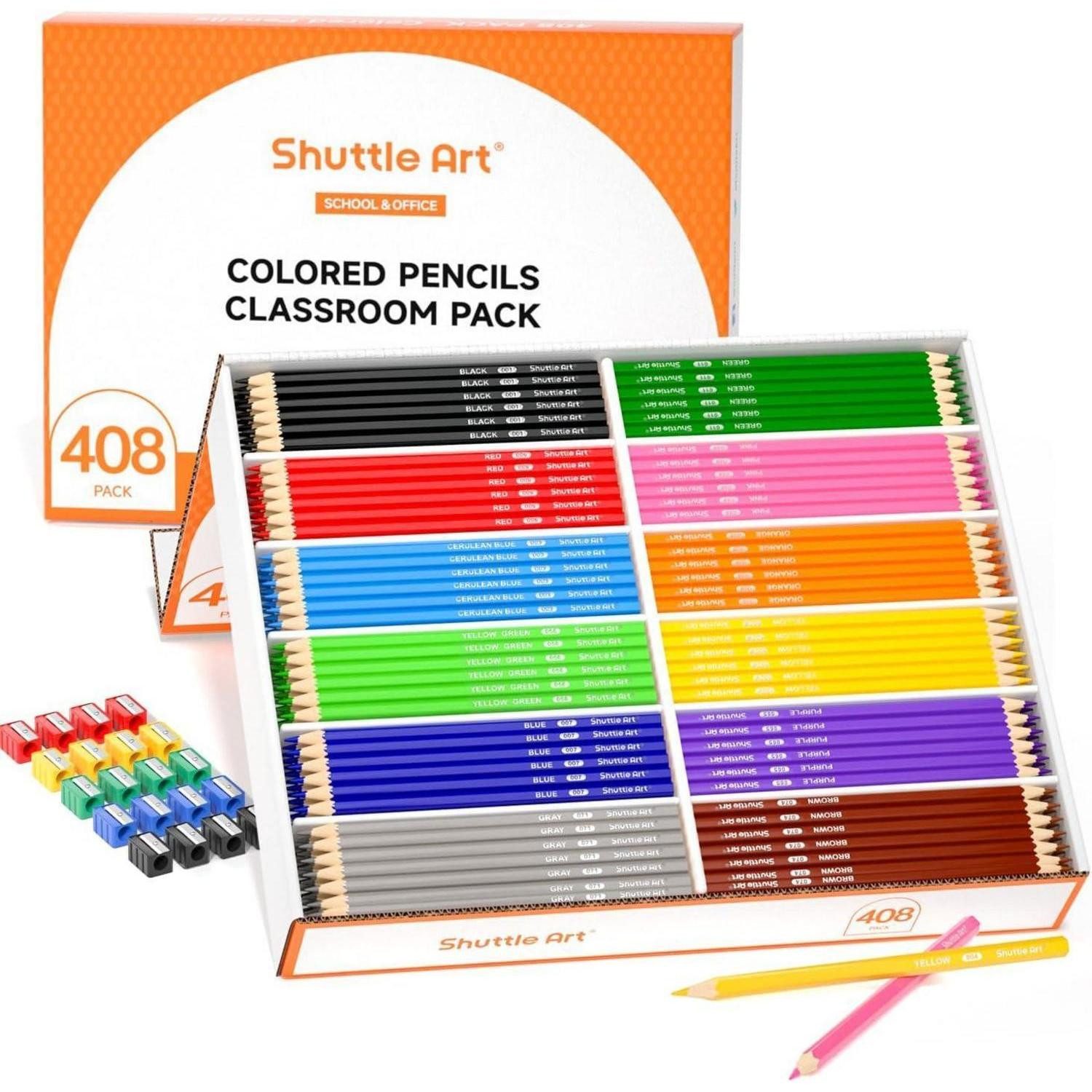 LuxusKollektion Buntstift Buntstifte Set 12 Farben 20 Anspitzer Kinder Schreibwaren 408