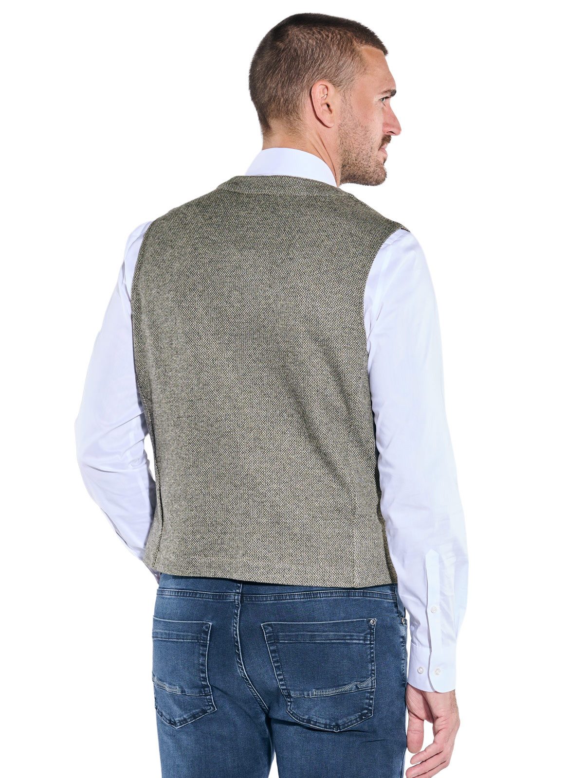 emilio adani Anzugweste Herren Sakko-Weste meliert, Beige