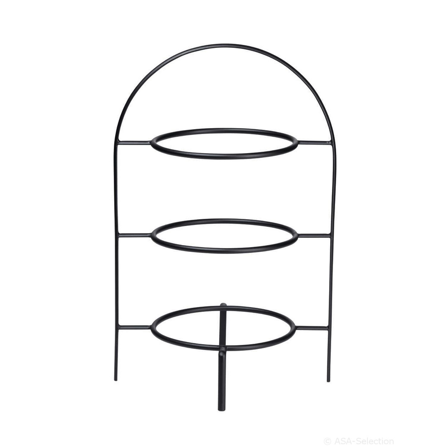 ASA SELECTION Etagere Ligne Noire 3-stufig für Teller 21 cm, Metall, Lieferung ohne Teller