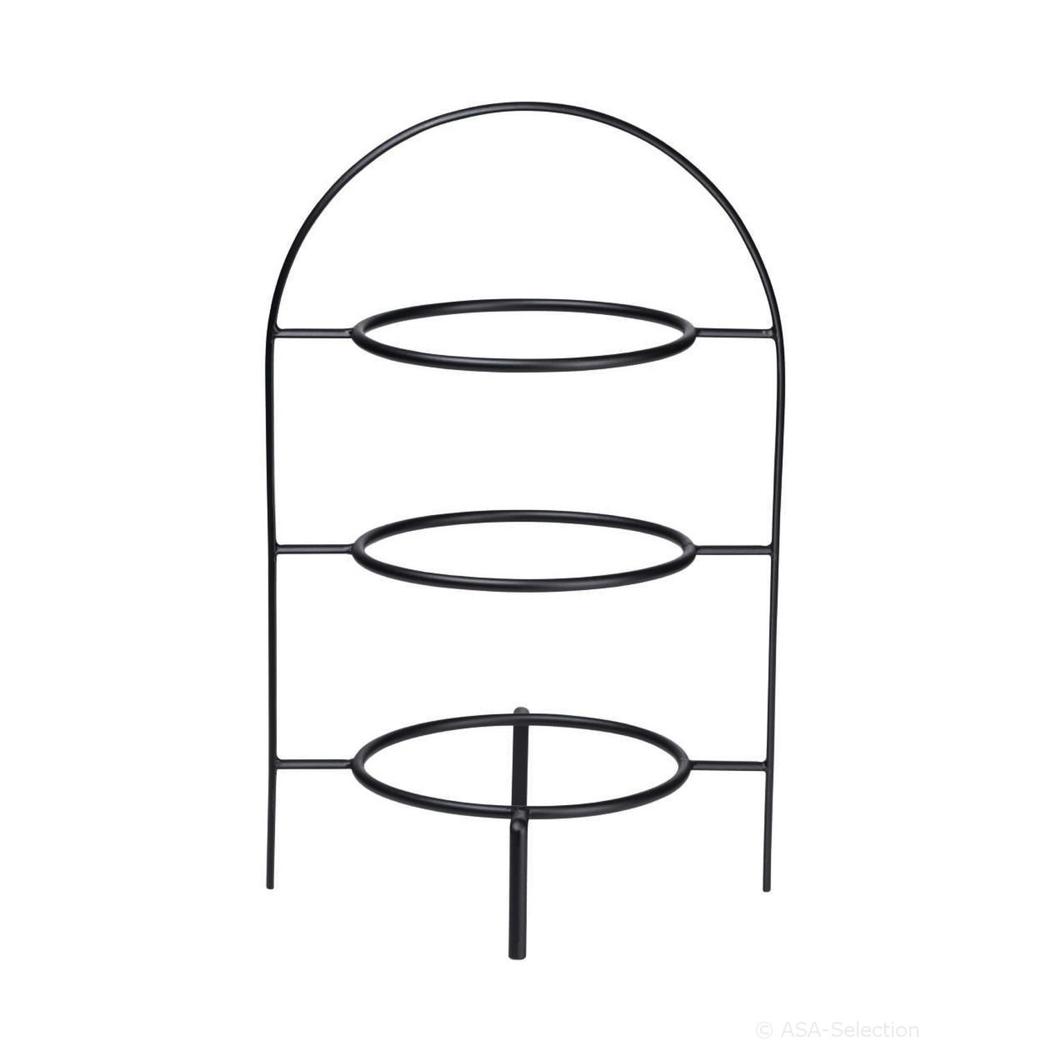 ASA SELECTION Etagere Ligne Noire Teller Durchmesser für drei ohne Platz 21 Teller, von für Metall, cm mit Teller einem Lieferung 3-stufig cm, bietet 21