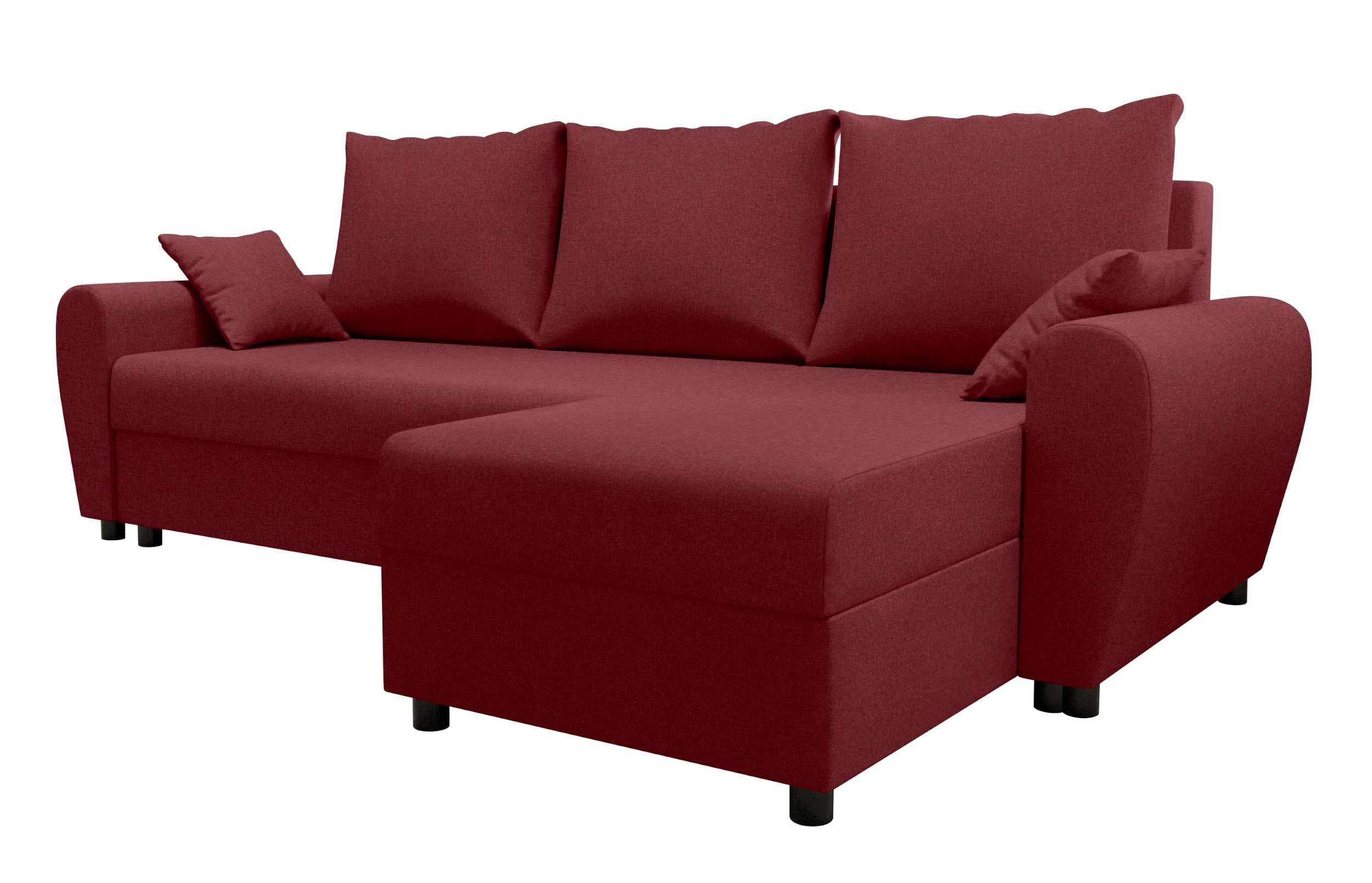 Eckcouch, Sitzkomfort, Bettkasten, Melina, Bettfunktion, L-Form, mit Stylefy Sofa, mit Modern Ecksofa Design