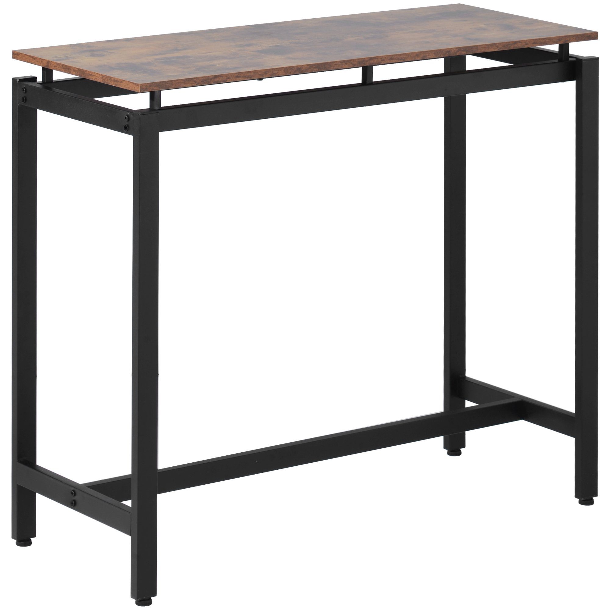 Bartisch (3-St), mit Hocker, Küchentisch Stehtisch Vintage, 100x40x90cm, 38x30x60cm