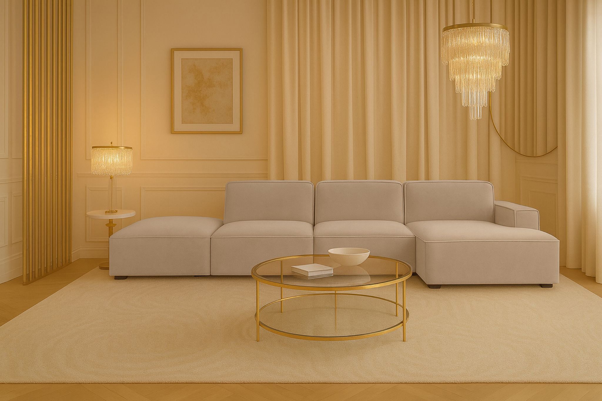 Kaiser Möbel Ecksofa Ecksofa Cursal – modulares L-Sofa mit großzügigem Design, Einzelsofa, L-Form, modulares System, minimalistisches Design