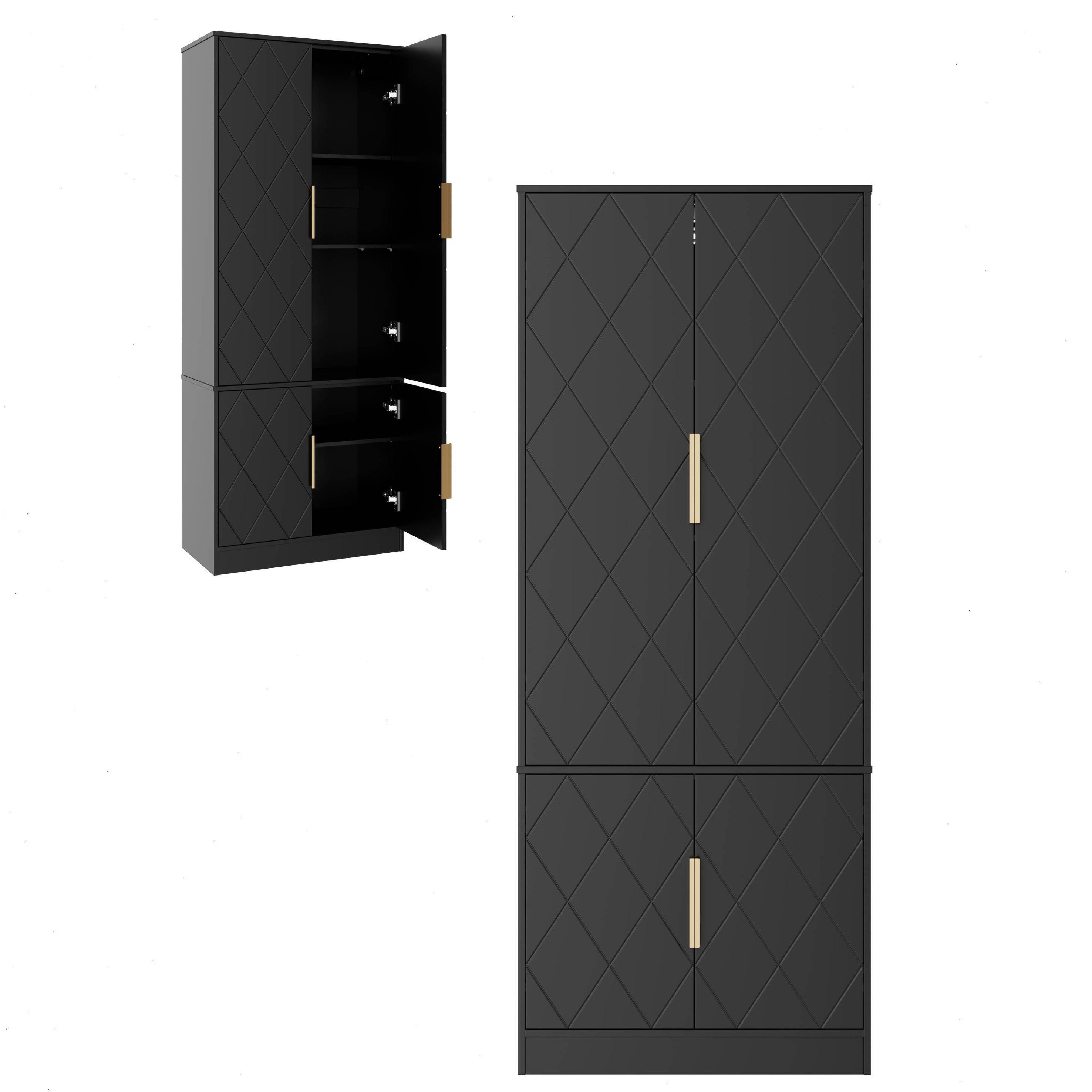 UEV Hochschrank mit 4 Türen, Kücheschrank, Badzimmerschrank (Schuhschrank v günstig online kaufen