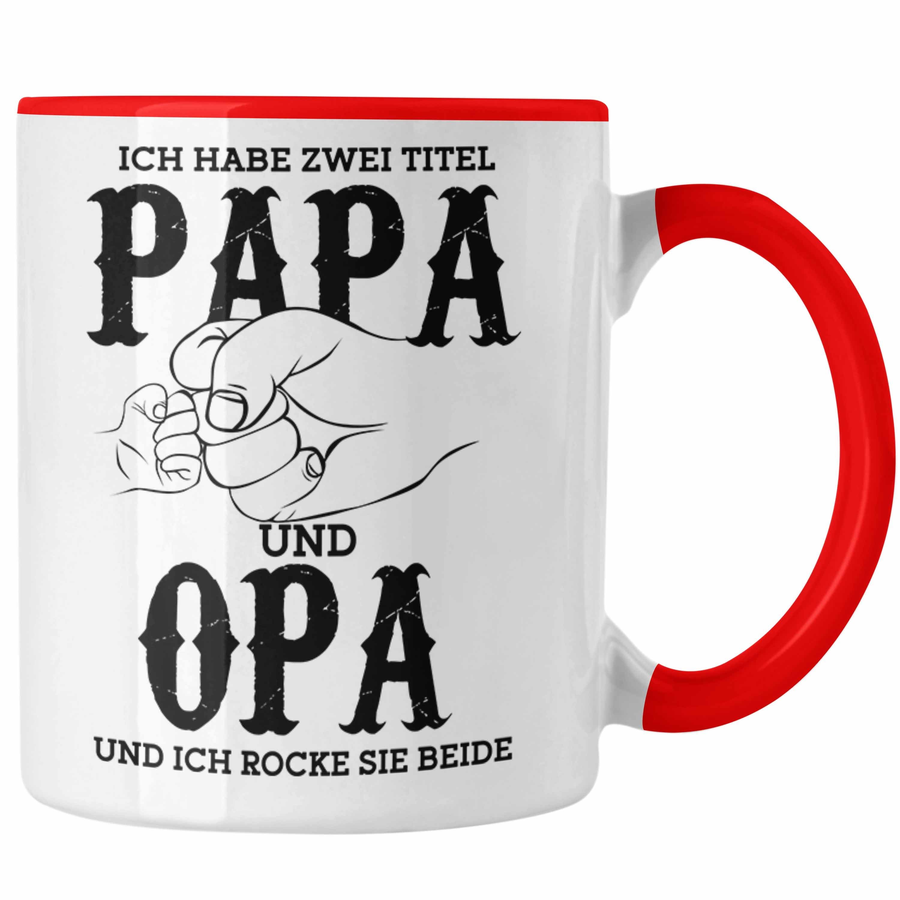 Trendation Tasse Lustige Tasse für Papa und Opa Geschenk zum Vatertag "Papa und Opa Ich