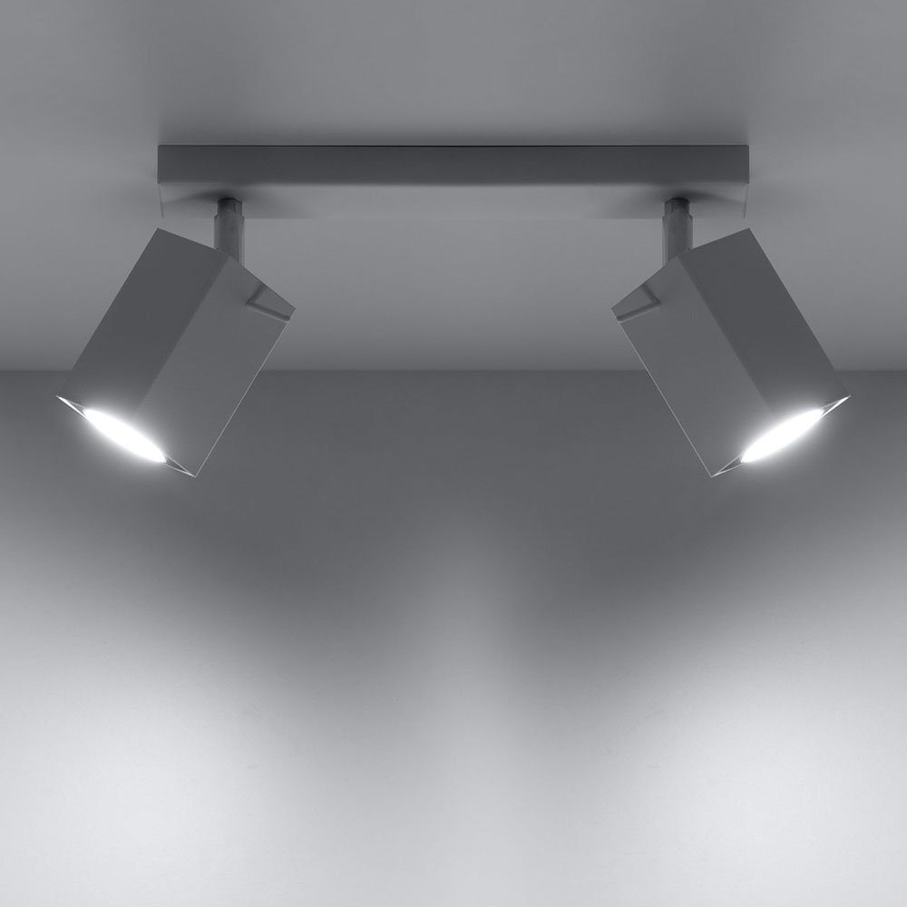 etc-shop LED 2 Strahler nicht flammig Deckenspot, Deckenleuchte Deckenlampe 2 Strahler Leuchtmittel inklusive, flammig