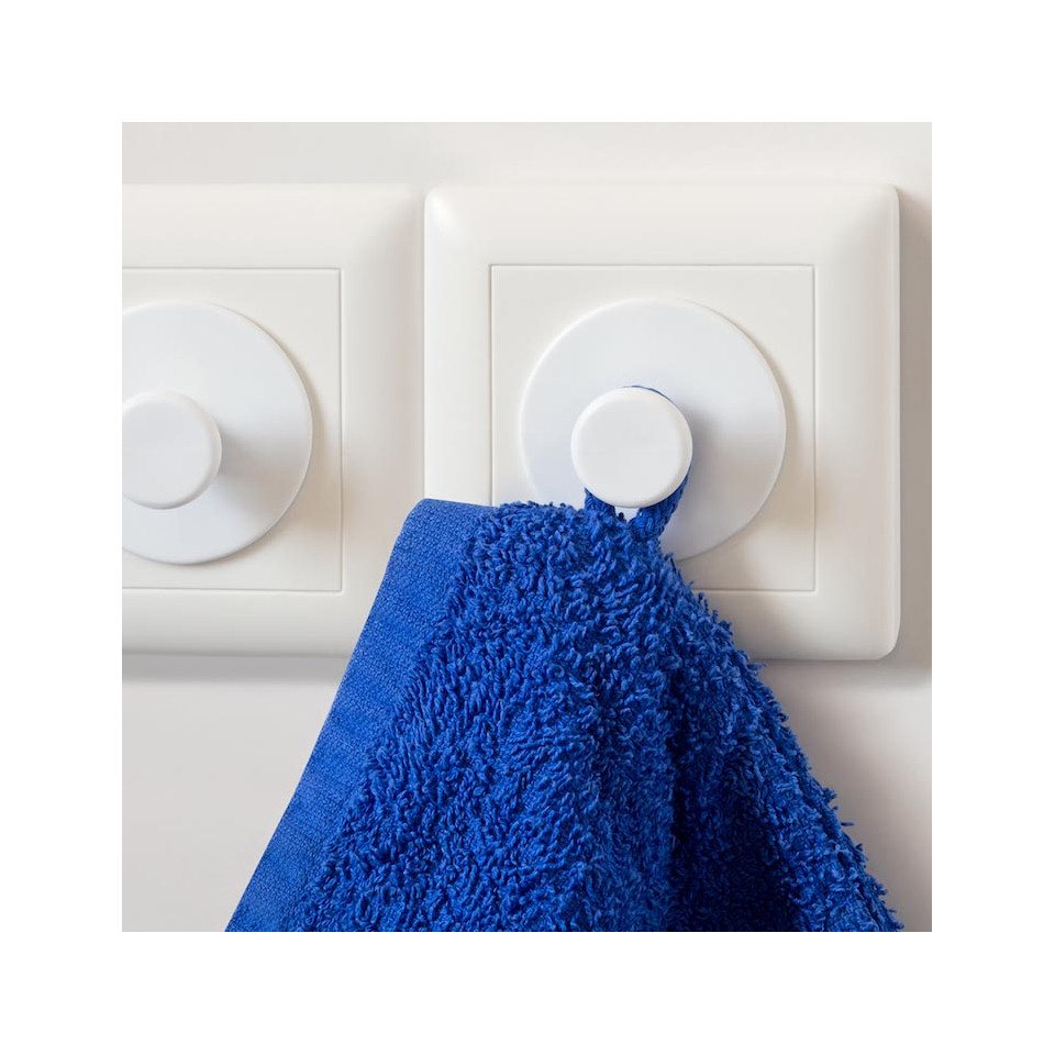 Thumbnail - SAUBA Cleaning Innovations Steckdose DODO Steckdosenschutz mit integriertem Haken weiß 1 Stück, Aufhängehaken