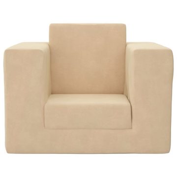 furnicato Kindersofa Creme Weich Plüsch