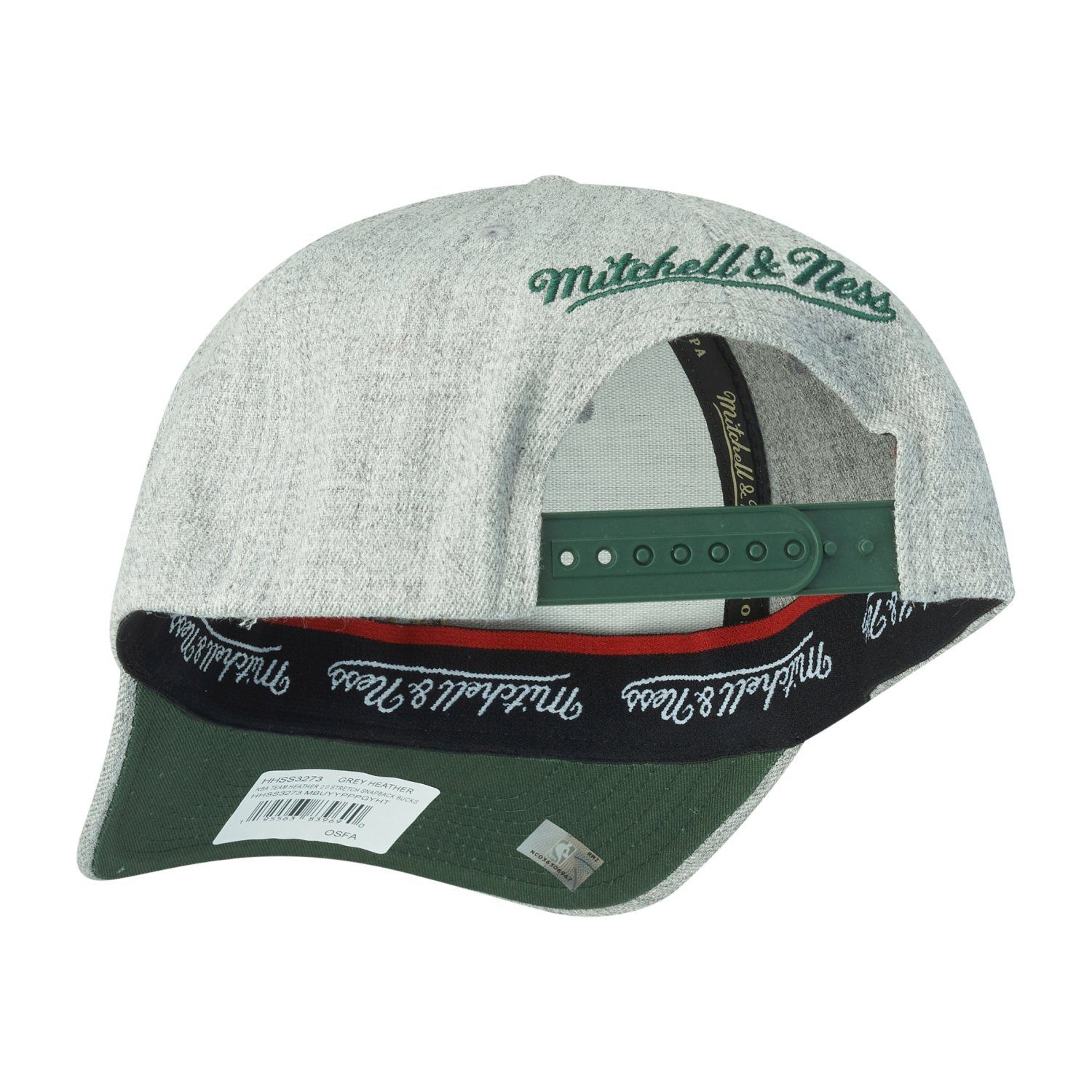 Mitchell & Ness Snapback Cap Stretch 2.0 Milwaukee Bucks heather