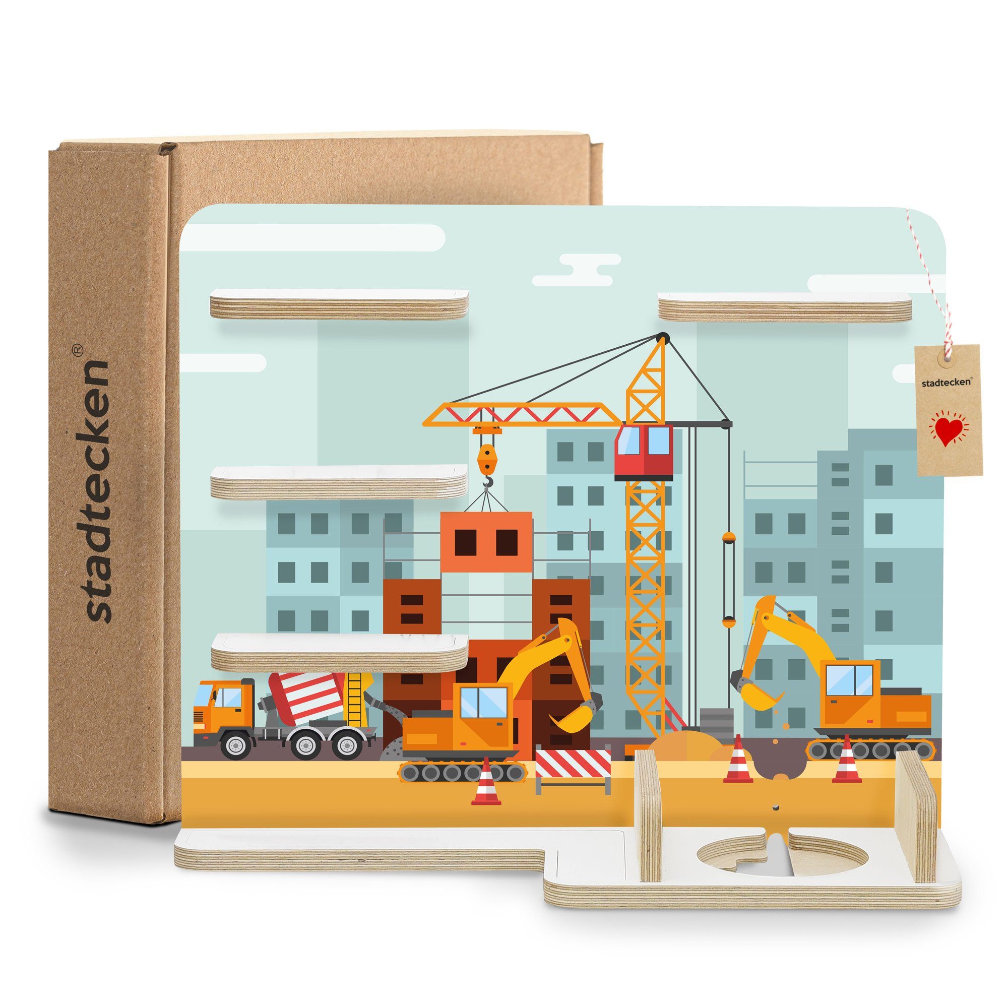 stadtecken Kinderregal Baustelle, Regal für die günstig online kaufen