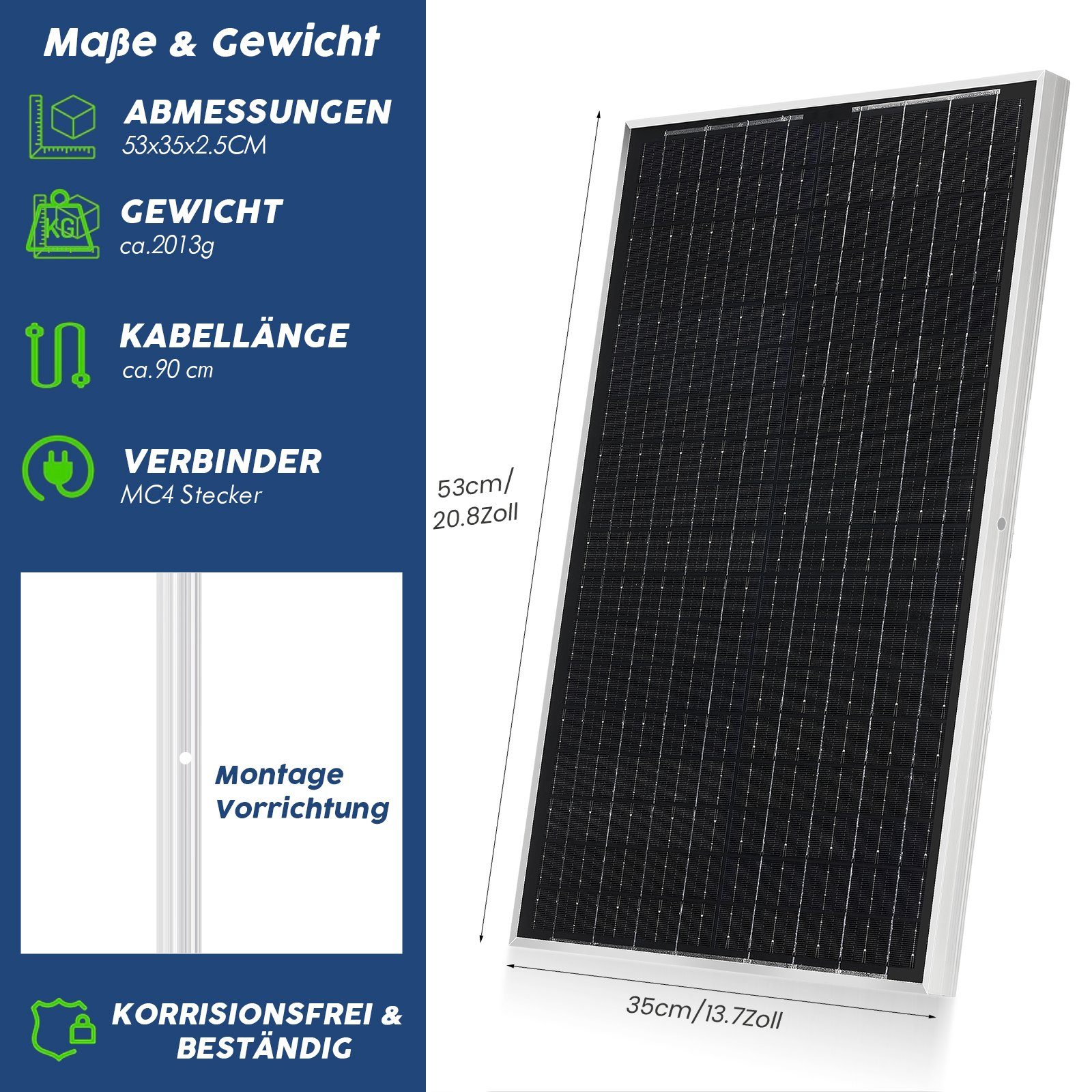 iscooter Solaranlage 60 Watt Solarpanel Solarkabel kit mit Off-Grid Wohnmobil, 2x 60,00 Laderegler Camping, Schwarz Montageklammern System Solarmodule 10A W, für 30W