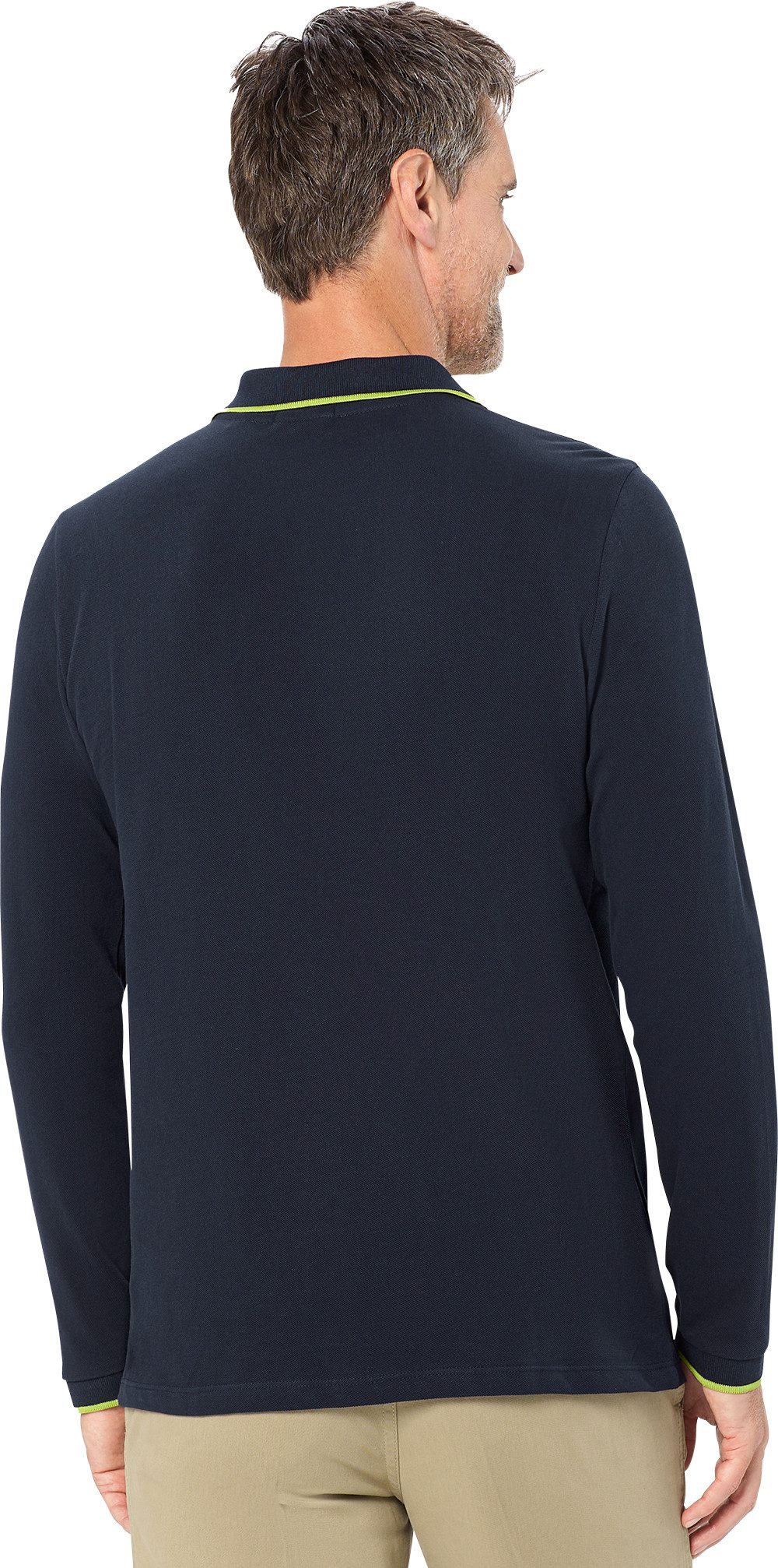 Chiemsee Langarm-Poloshirt aus formstabilem Baumwoll-Piqué – Bild 4 von 5