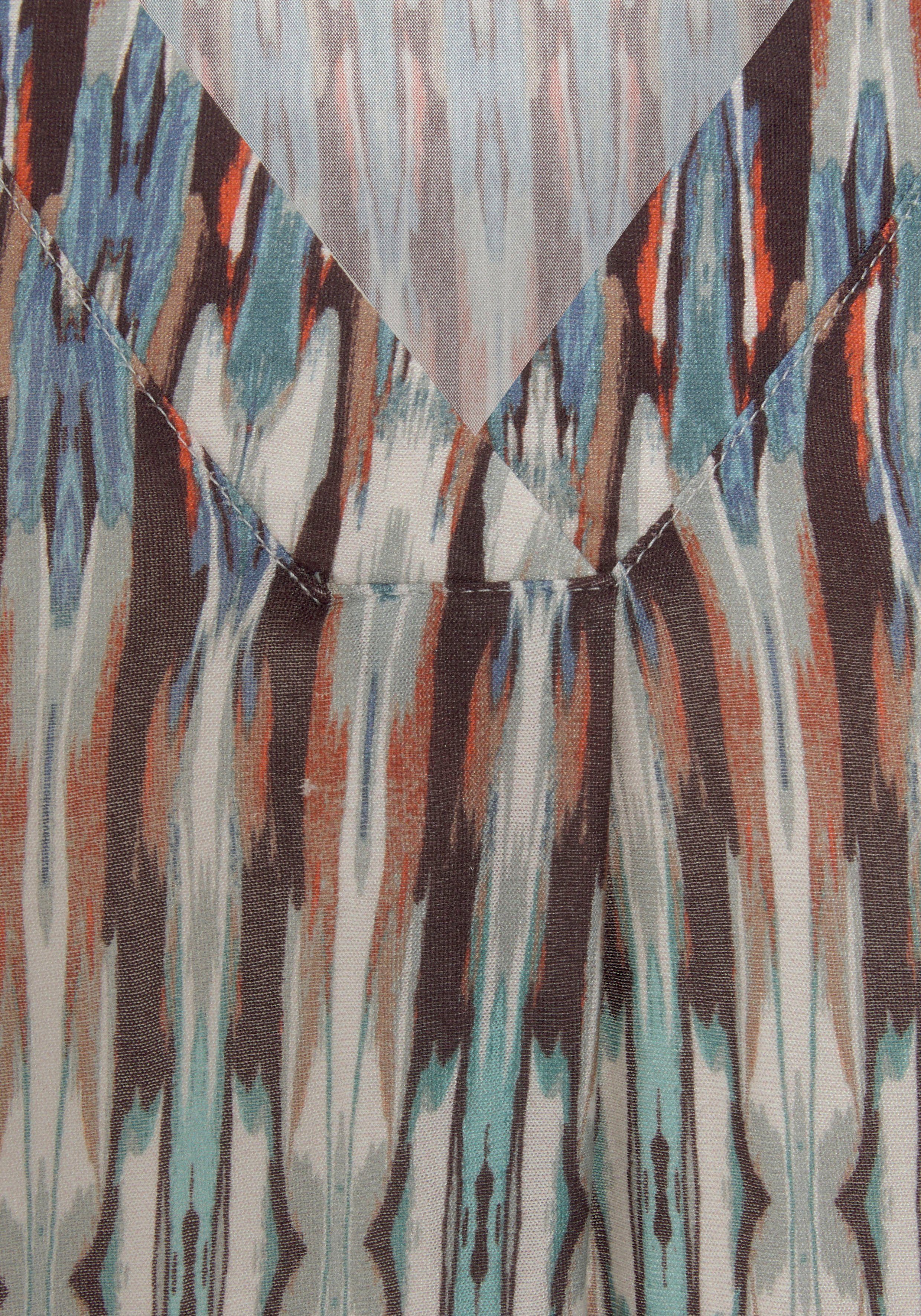 Vivance Trägertop mit Ethnoprint, lockeres Jerseytop mit V-Ausschnitt