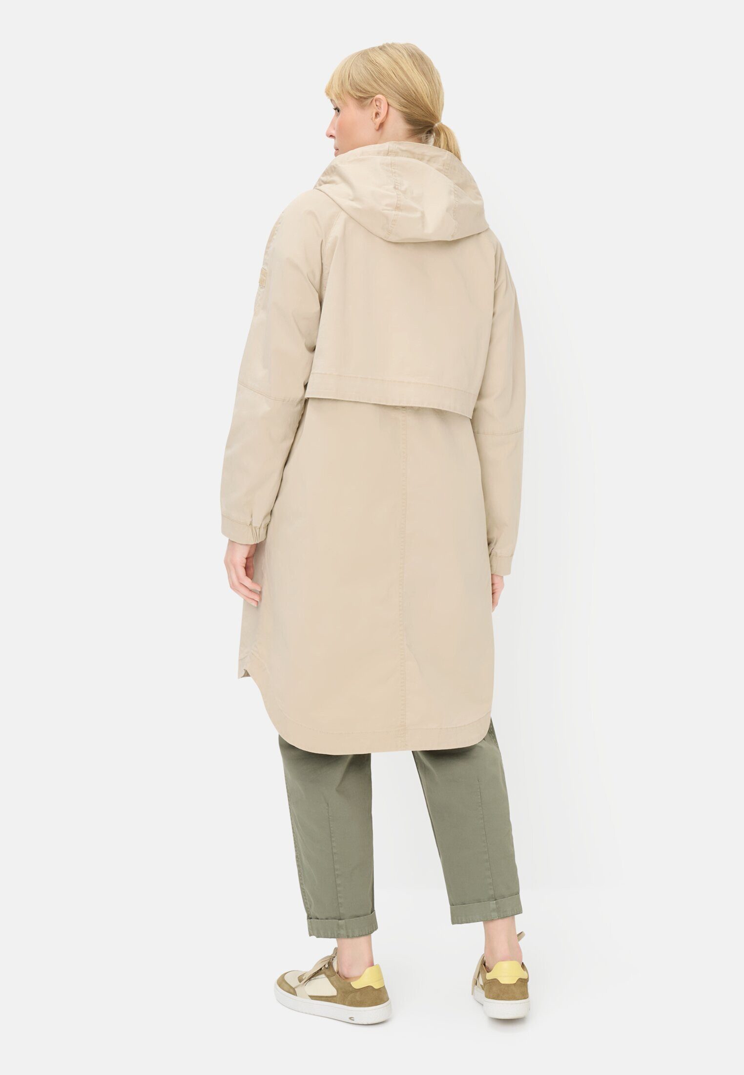 camel active Kurzmantel Mantel mit verstellbarer Kapuze Langarm Kapuze günstig online kaufen