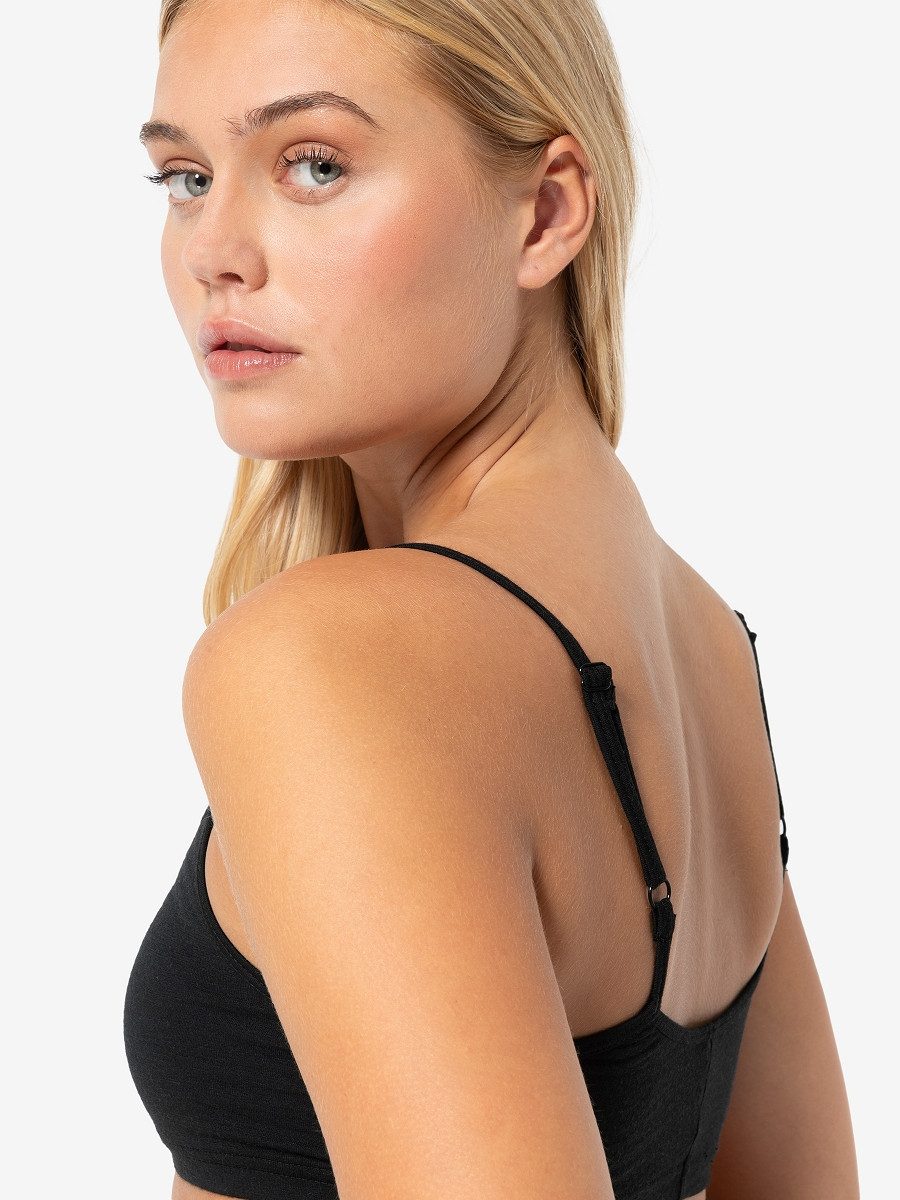 SUPER.NATURAL Sport-BH für Damen, Merino COSY BRA atmungsaktiv, bequem