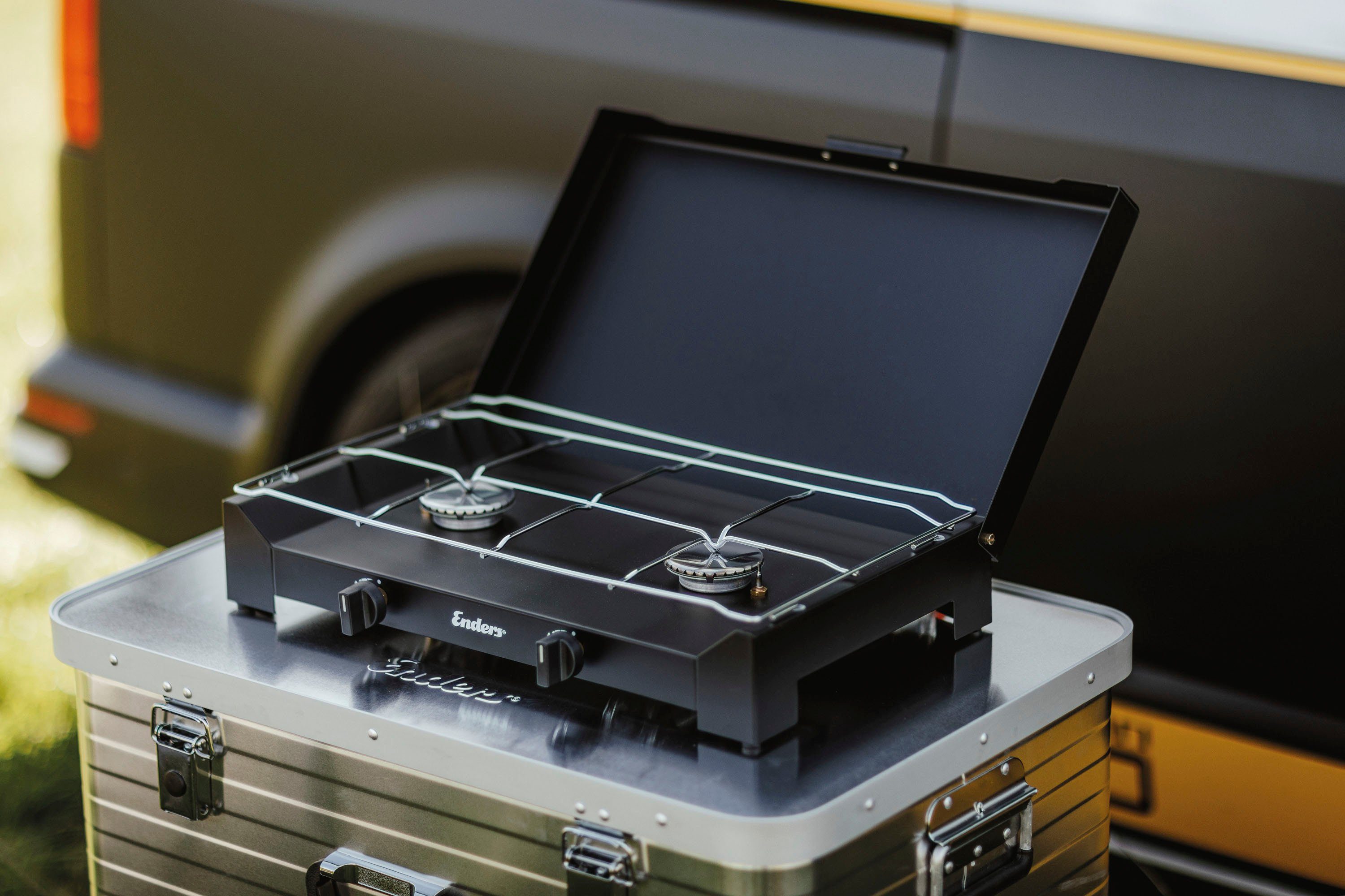 Enders® Gaskocher Campingkocher Dalgety Black 2, BxH: 49x9 cm