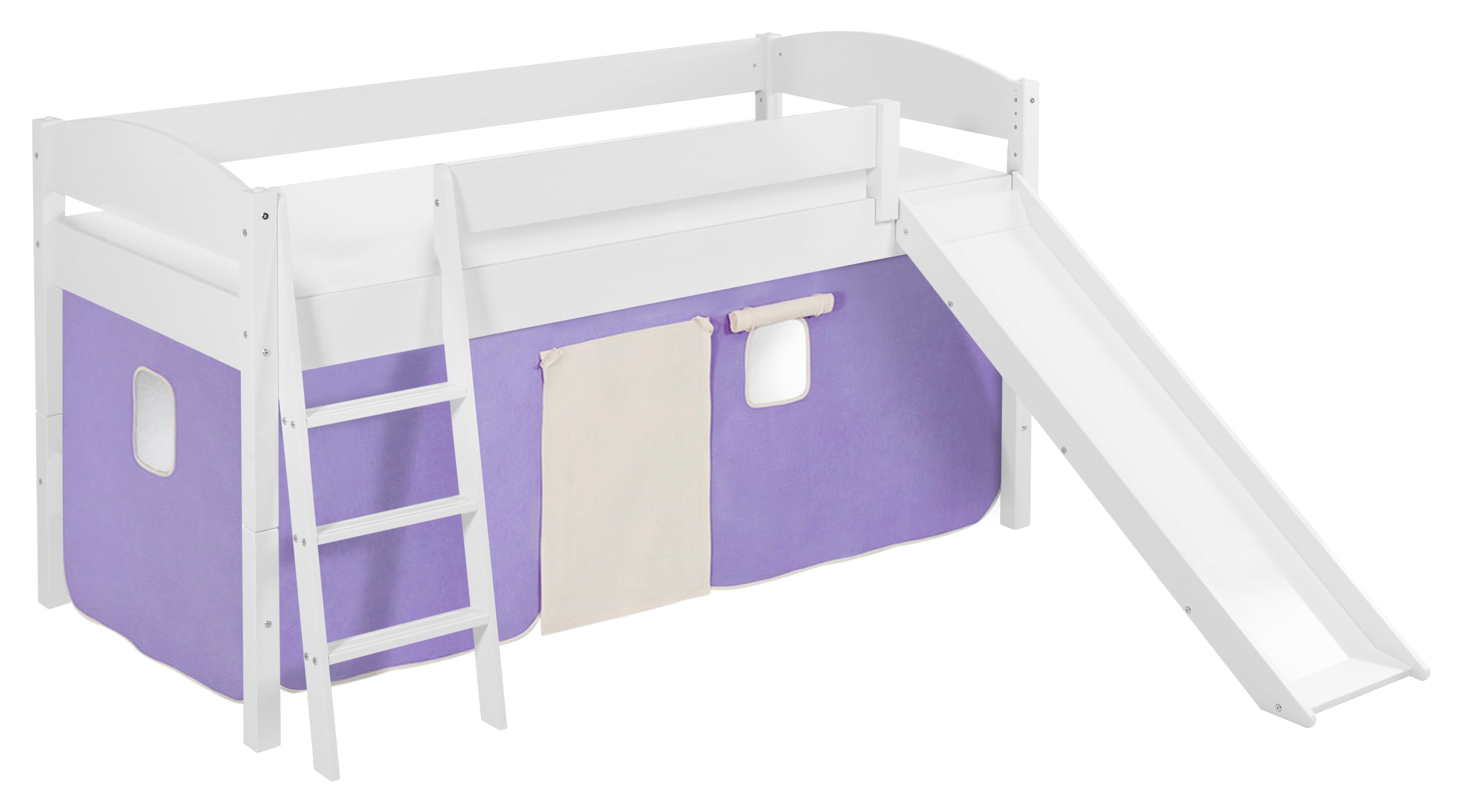 Lilokids Hochbett IDA Systembett Hochbett Umbaubar in Einzelbett, Hochbett und L-Etagenbett
