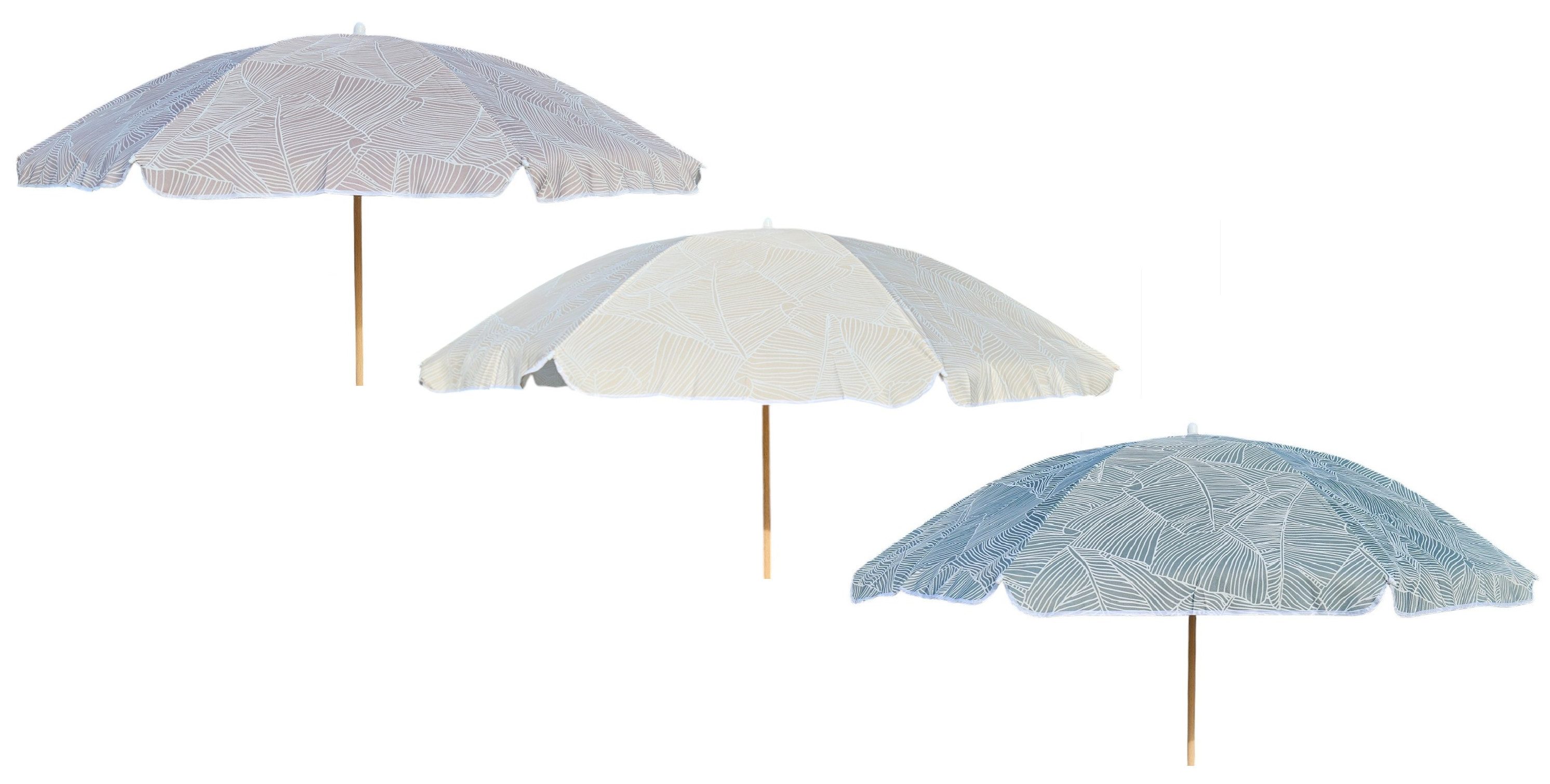 Meinposten Sonnenschirm Strandschirm Balkonschirm grün creme günstig online kaufen