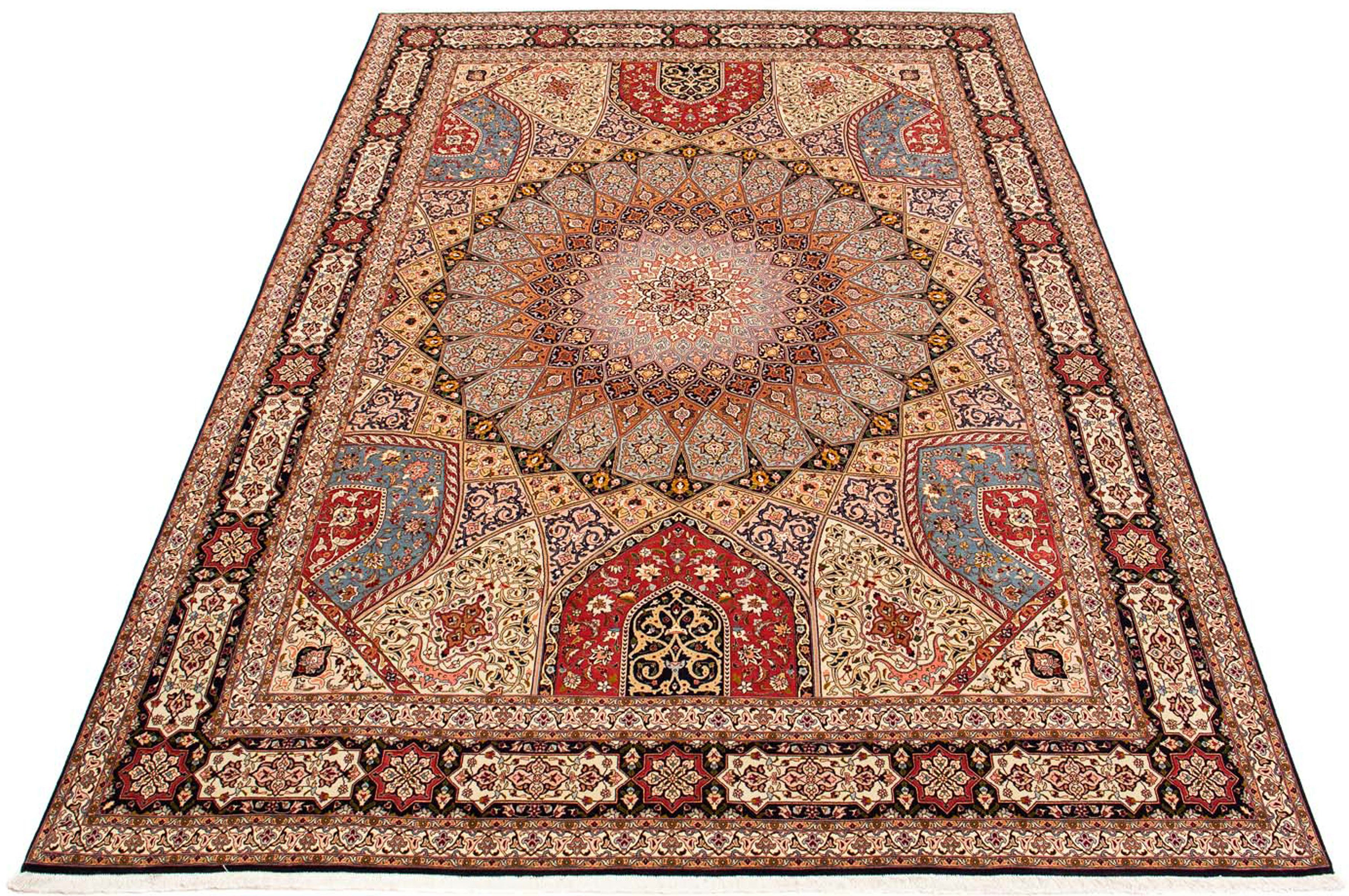 Orientteppich Perser - Täbriz - Royal - 400 x 301 cm - mehrfarbig, morgenland, rechteckig, Höhe: 7 mm, Wohnzimmer, Handgeknüpft, Einzelstück mit Zertifikat