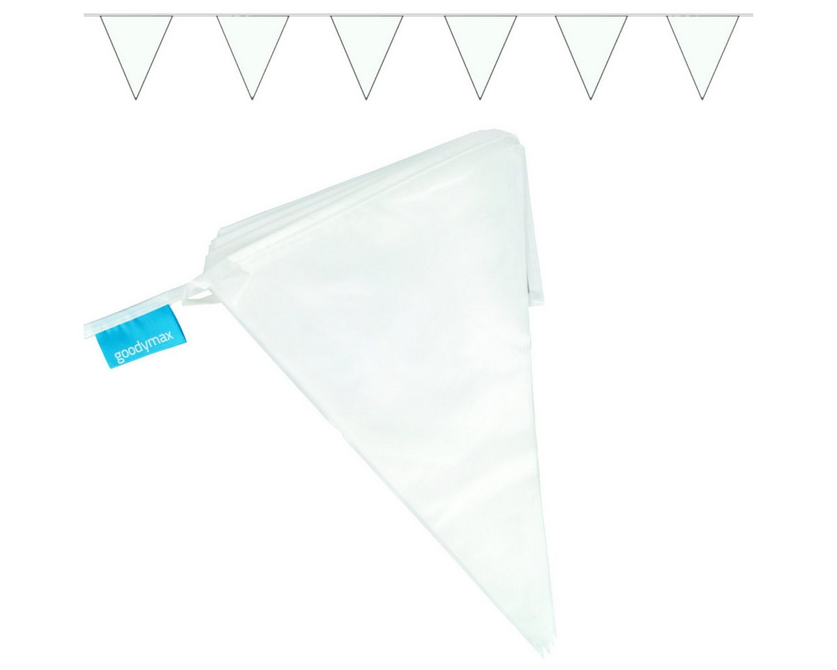 Goodymax Hängedekoration Wimpelkette 10 m, 20 Wimpel a 20 x 30 cm Girlande Fähnchen