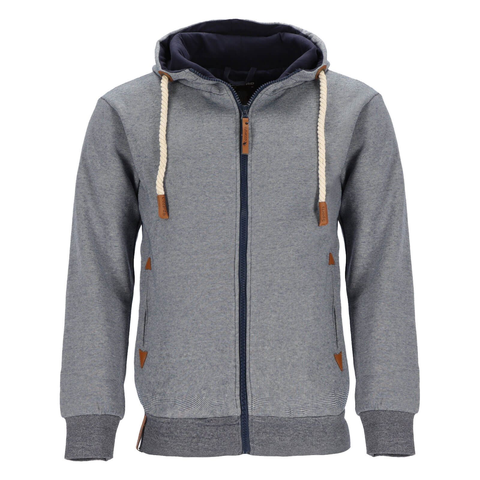Lizzard Sports Kapuzensweatjacke Herren Sweatjacke mit Kapuze gestreift - W günstig online kaufen