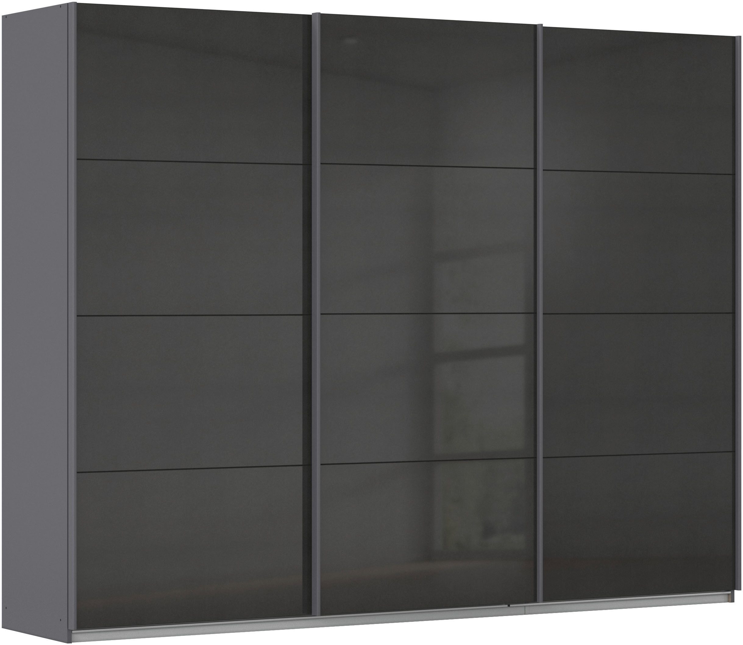 OTTO home Schwebetürenschrank Kleiderschrank Schrank Garderobe AGORDO mit Dekor- oder Hochglanzfront (Breiten 203/271/315/360 cm in drei Griff-Farben - NEU: Farbe SCHWARZ) durchdachte Innenausstattung, in 4 Breiten und 2 Höhen MADE IN GERMANY