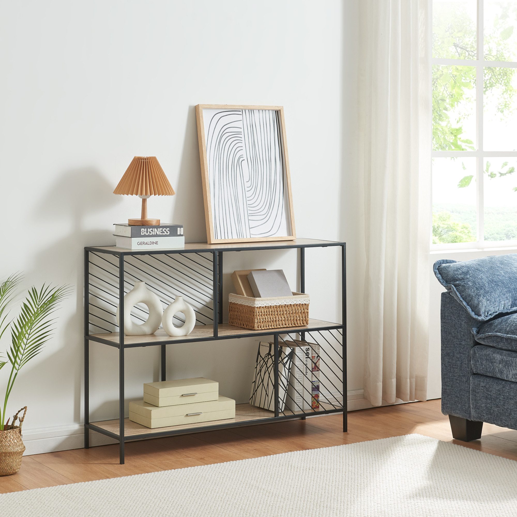 en.casa Konsolentisch, Beisteltisch »Övertorneå« 100x30x75 cm günstig online kaufen