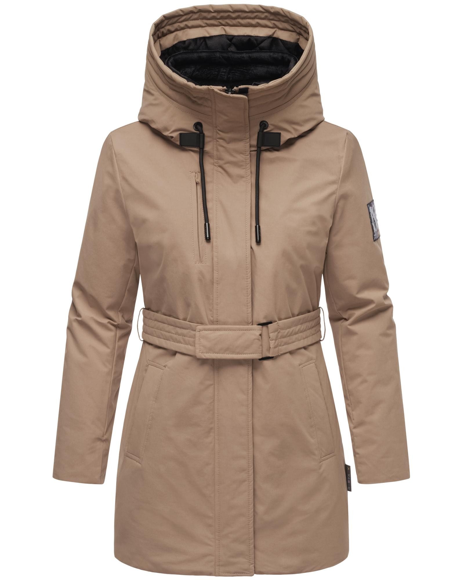 Navahoo Winterjacke Eishauch 14 Damen Winterparka mit Taillengürtel und Fle günstig online kaufen